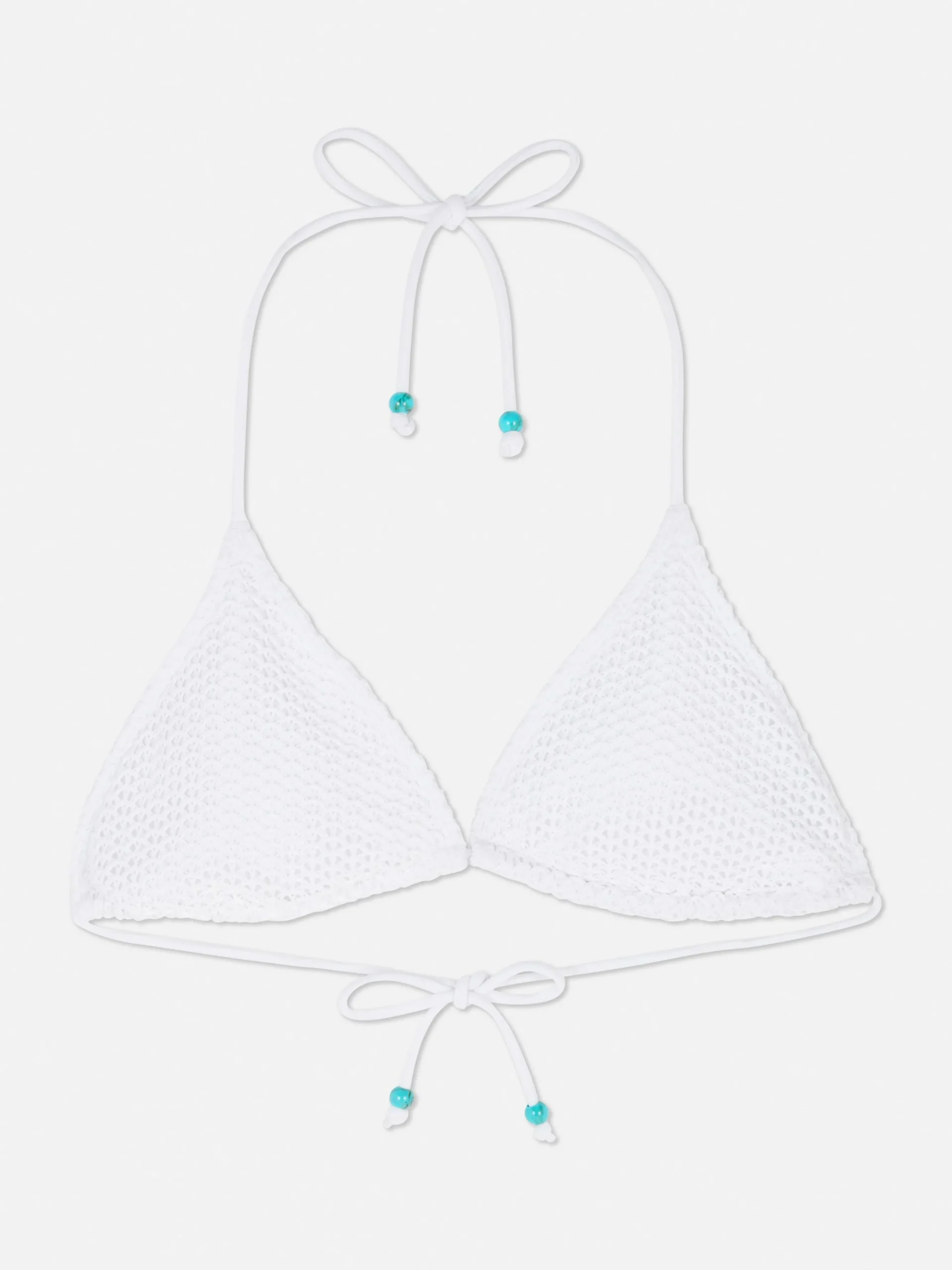Bead Detail Crochet Bikini Top