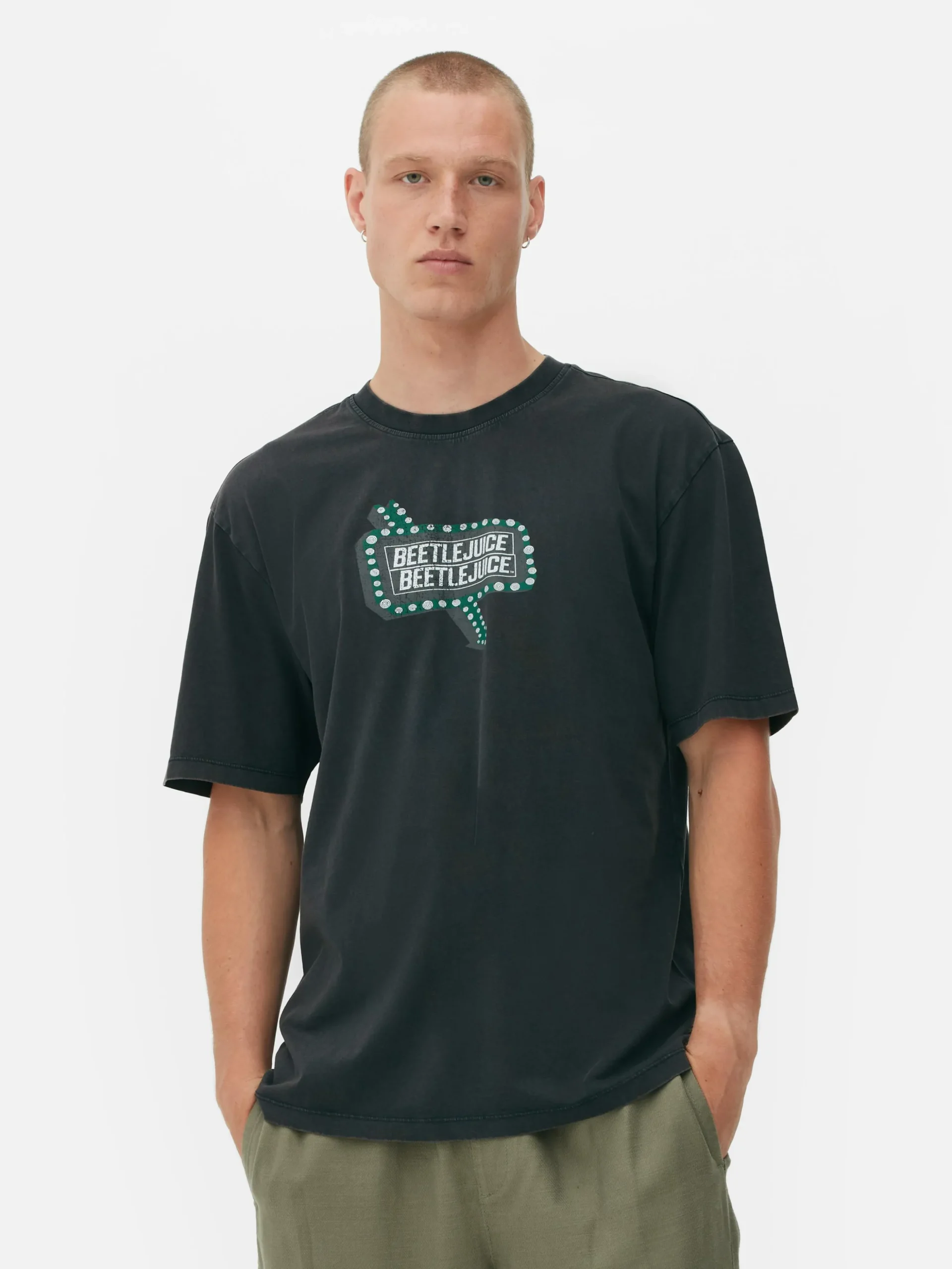 Beetlejuice Washed Effect T-Shirt