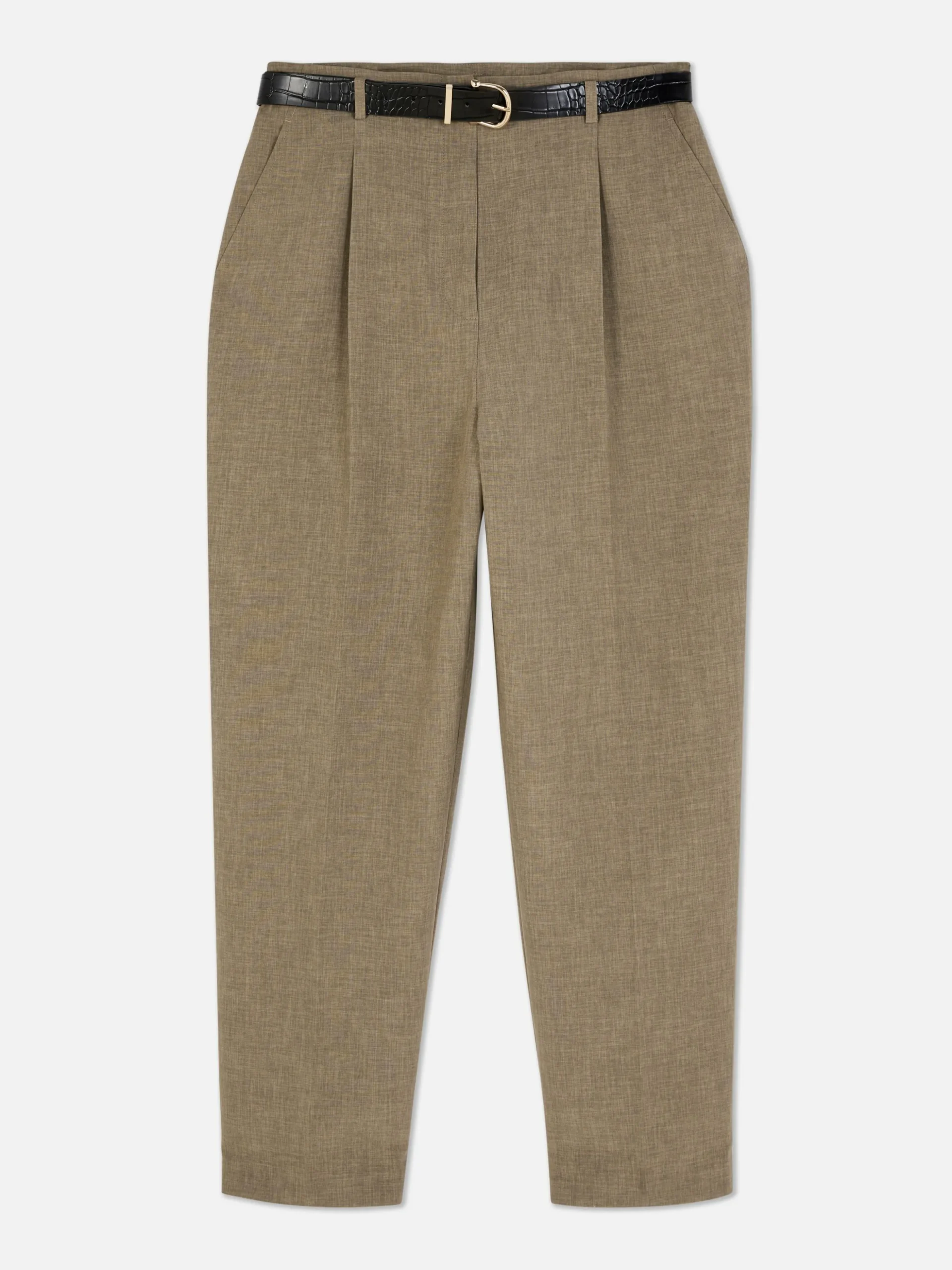 Belted Pleated Pants