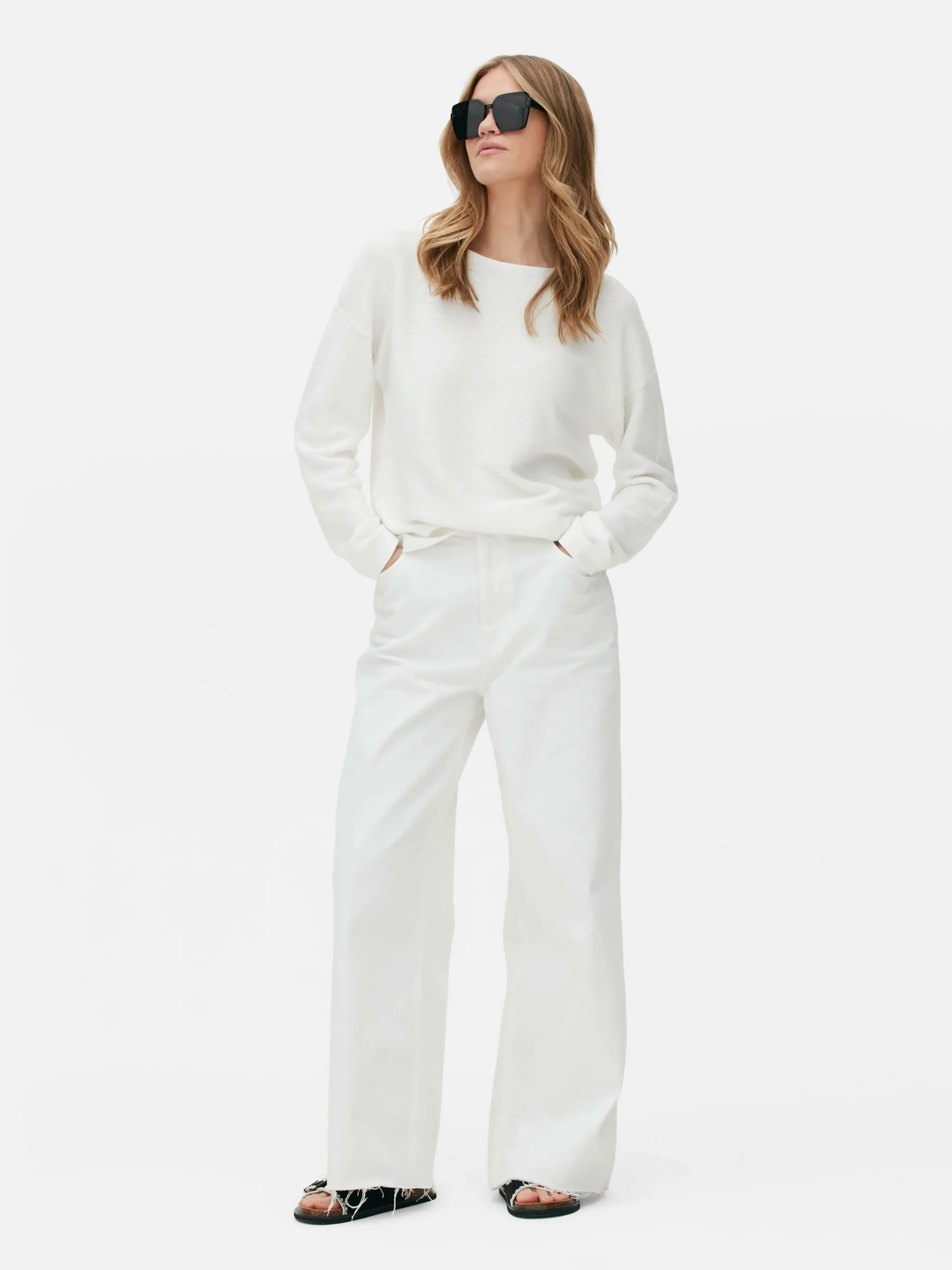 Boat Neck Long Sleeve Sweater