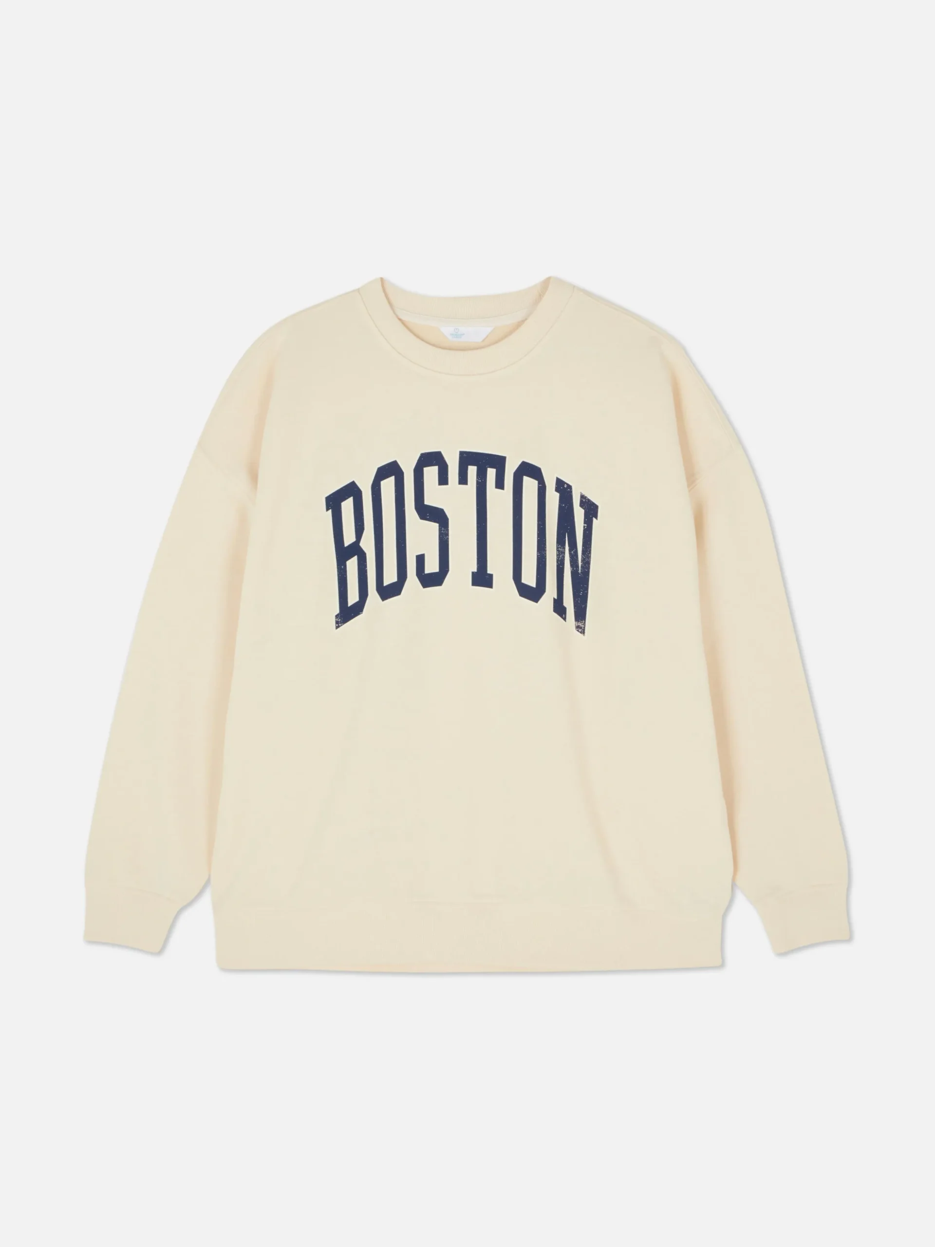 Boston Print Oversized Sweatshirt