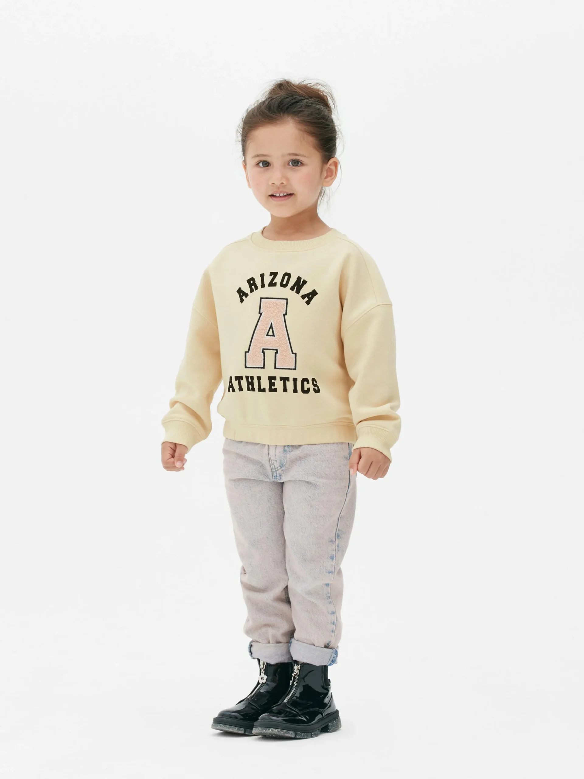 Bouclé Letter Collegiate Sweatshirt