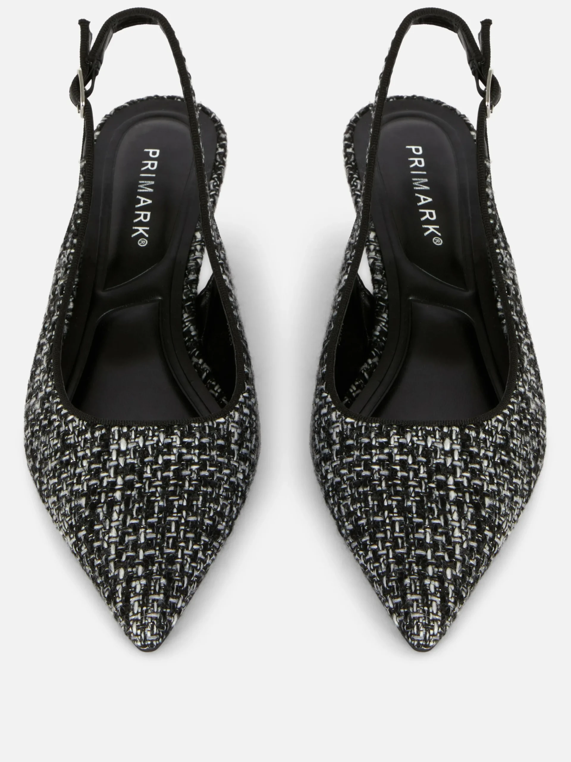 Boucle Slingback Kitten Heels