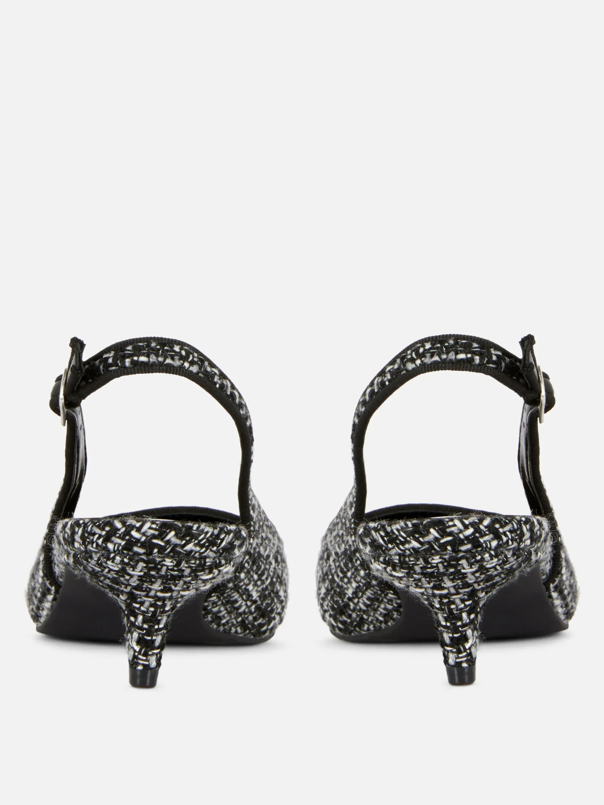 Boucle Slingback Kitten Heels