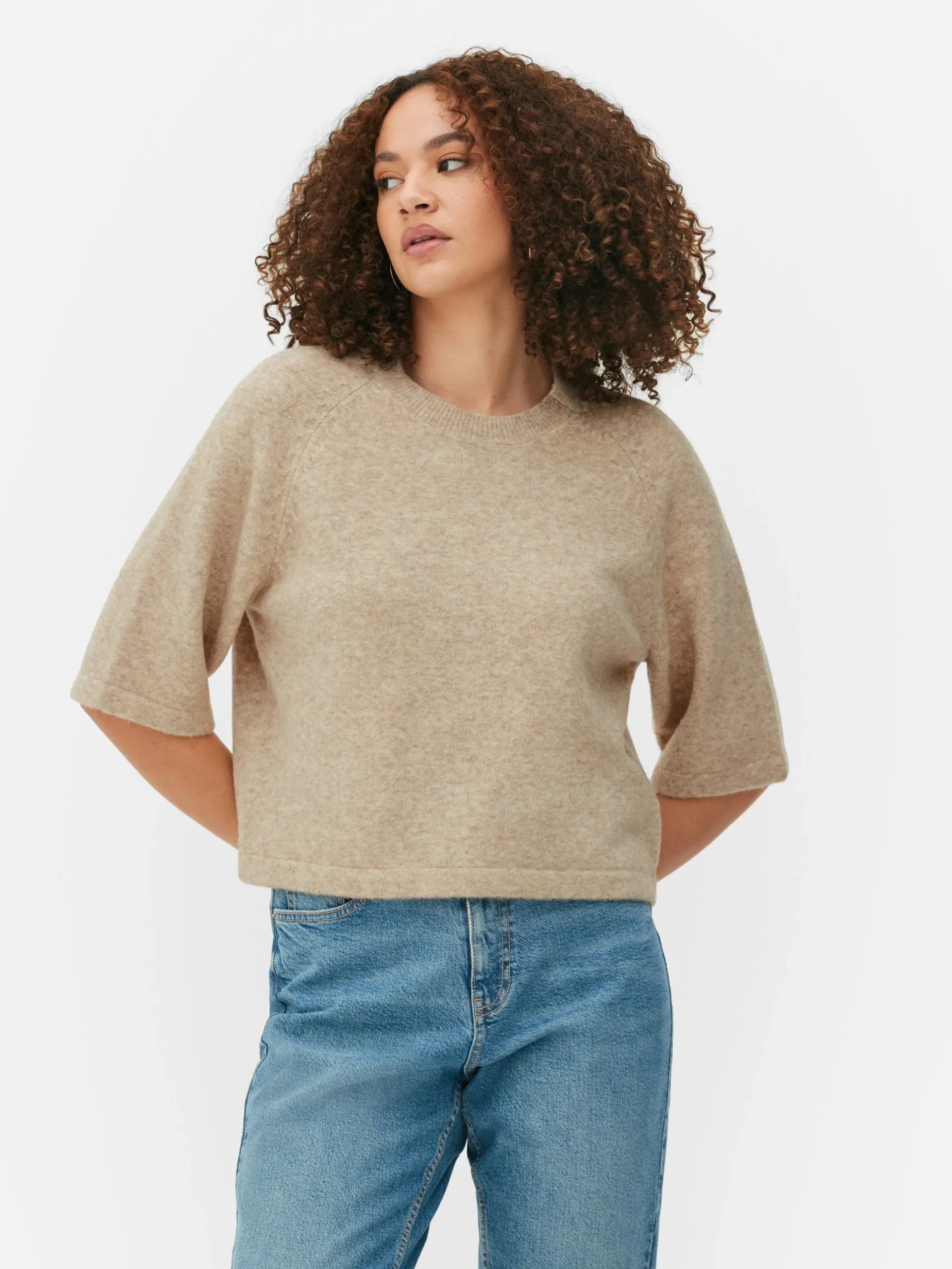 Boxy Knit T-Shirt