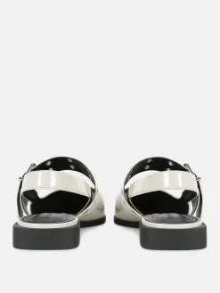 Buckle Slingback Ballerina Flats
