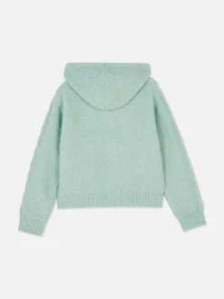 Cable Knit Hooded Sweater
