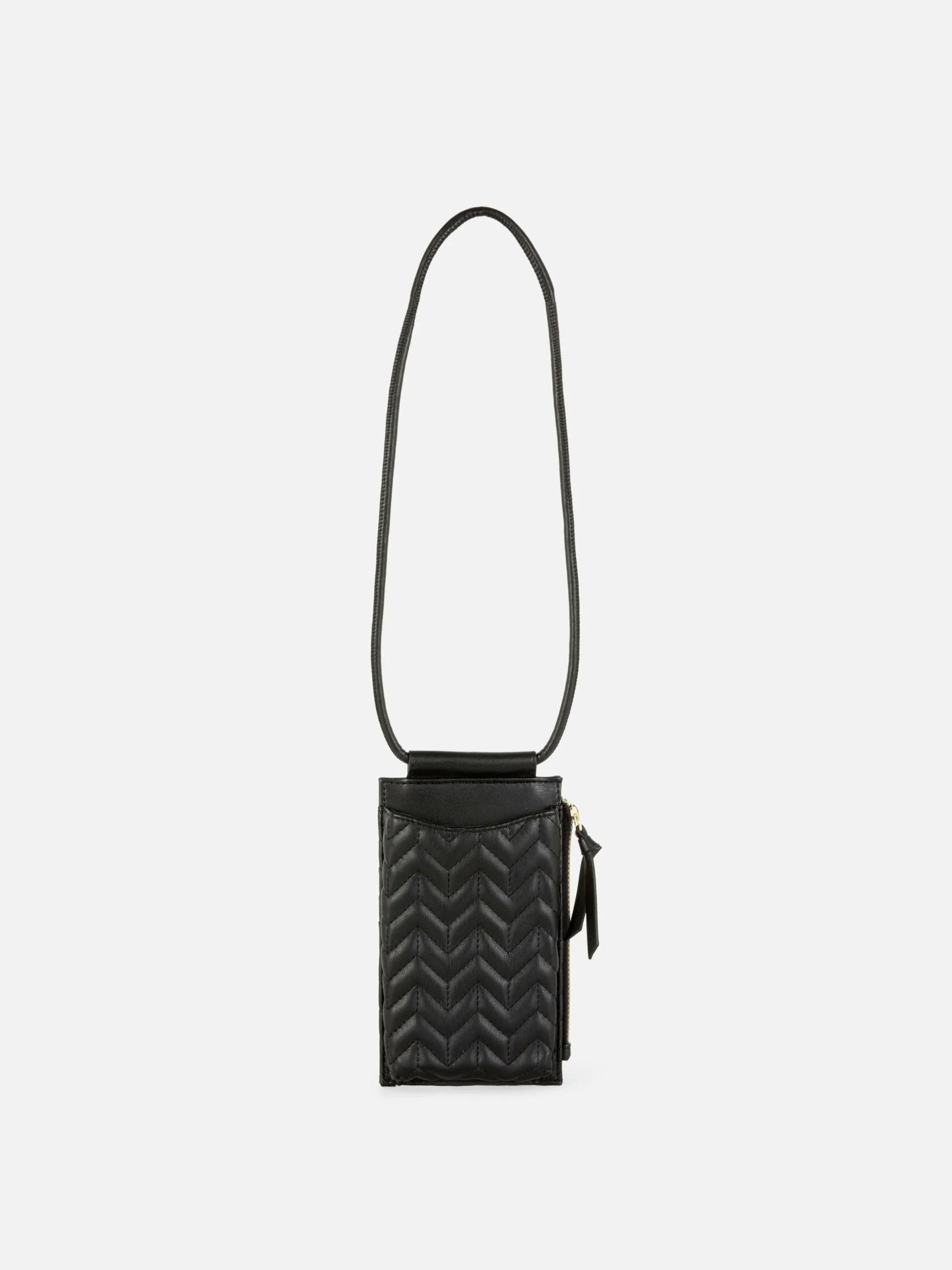 Chevron Quilted Zip Phone Bag
