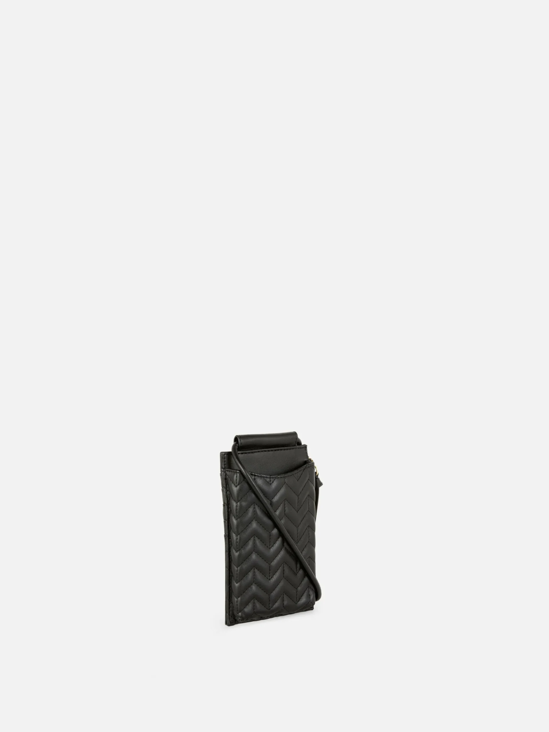 Chevron Quilted Zip Phone Bag