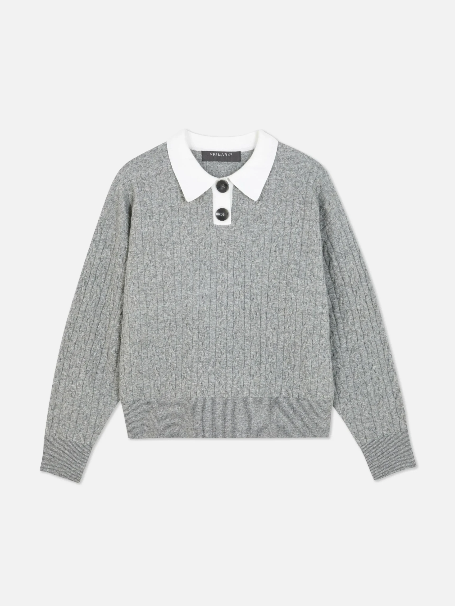 Collared Cable Knit Sweater
