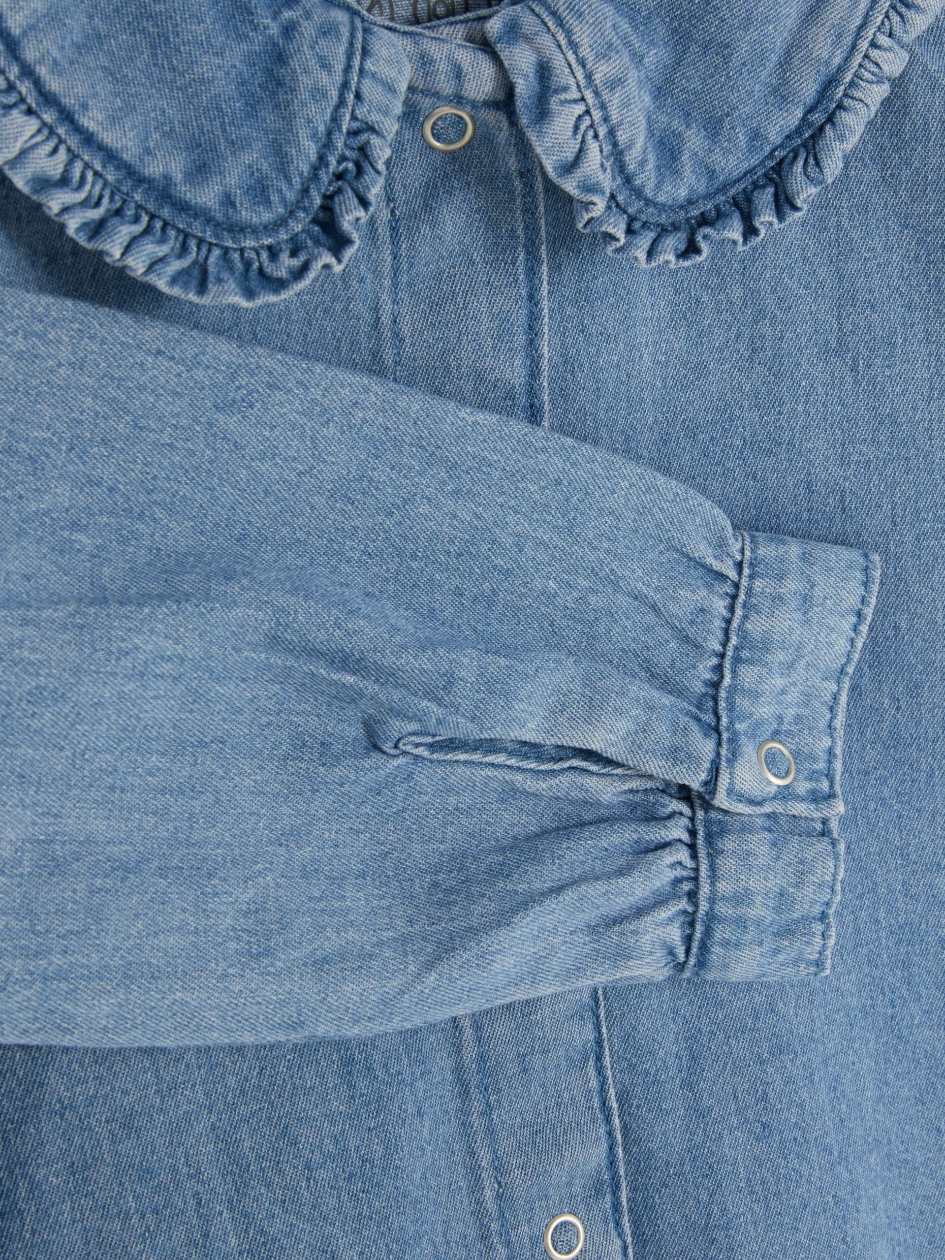 Collared Denim Blouse