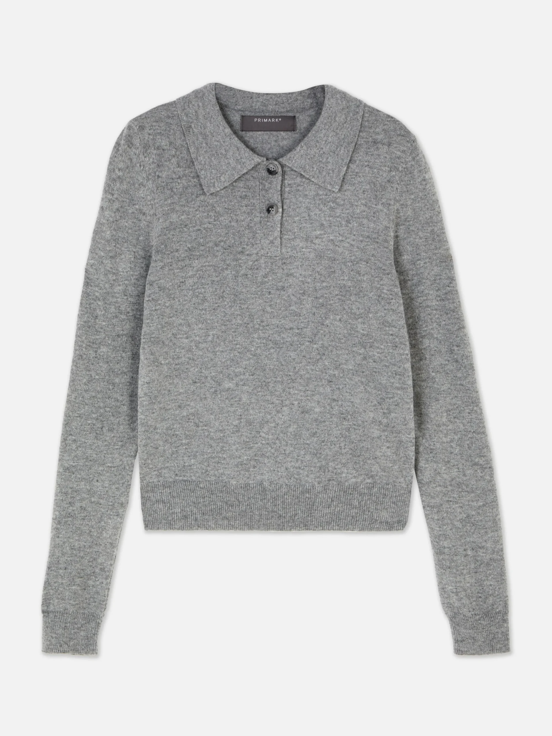 Collared Long Sleeve Knit Top