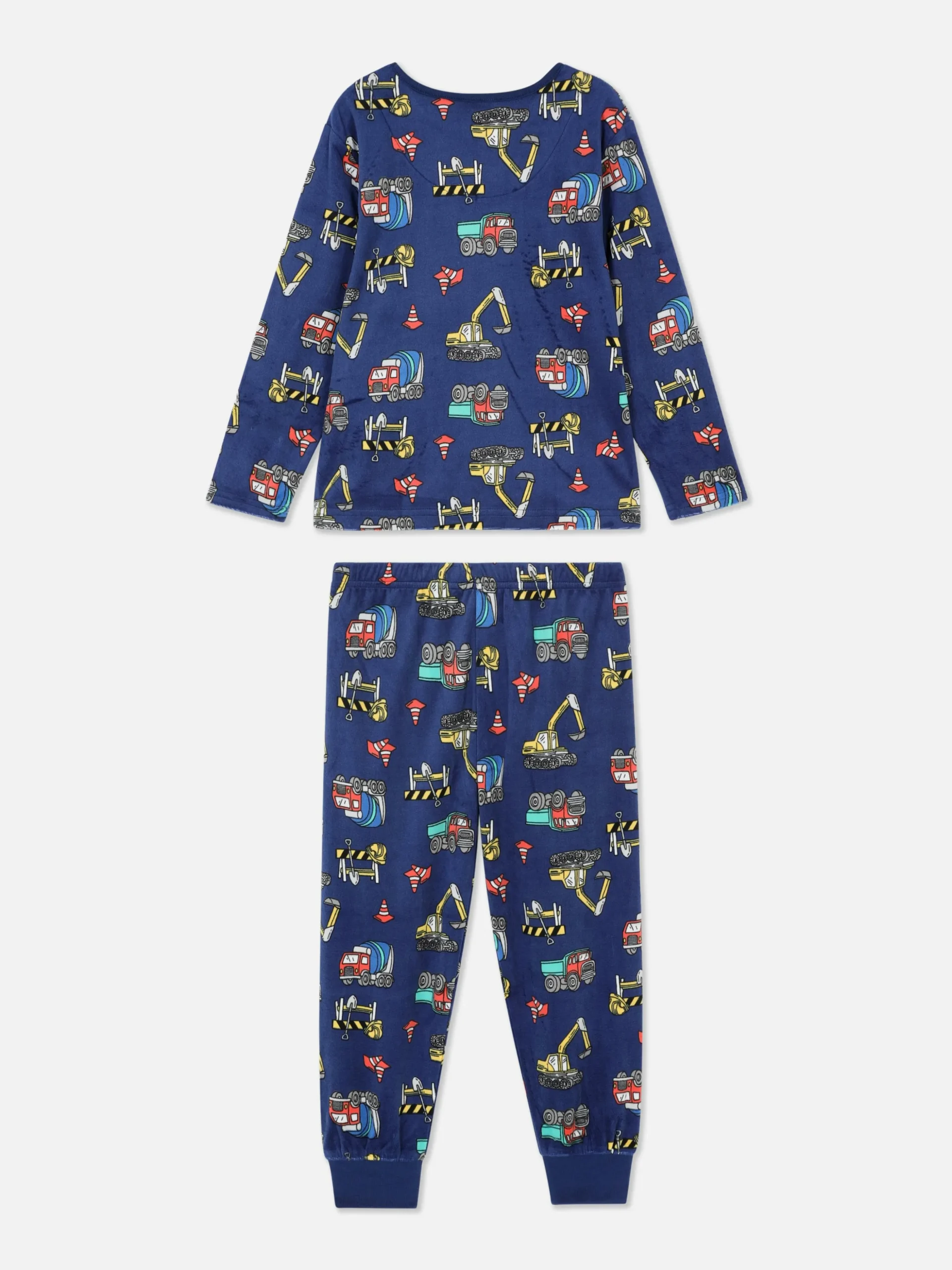 Construction Velour Long Pajamas