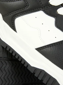 Contrast Panel Lace-Up Sneakers