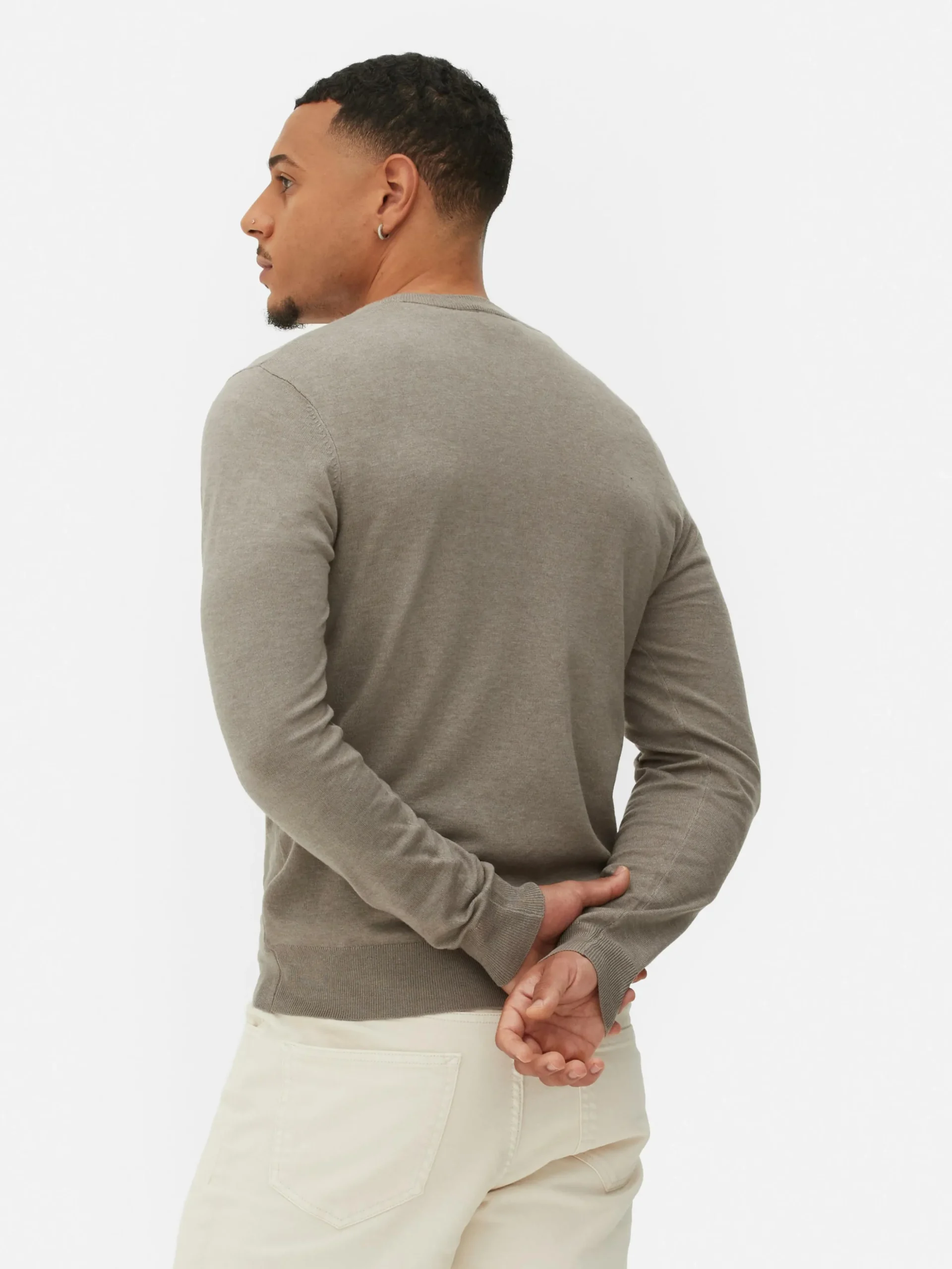 Crew Neck Fine Knit Sweater