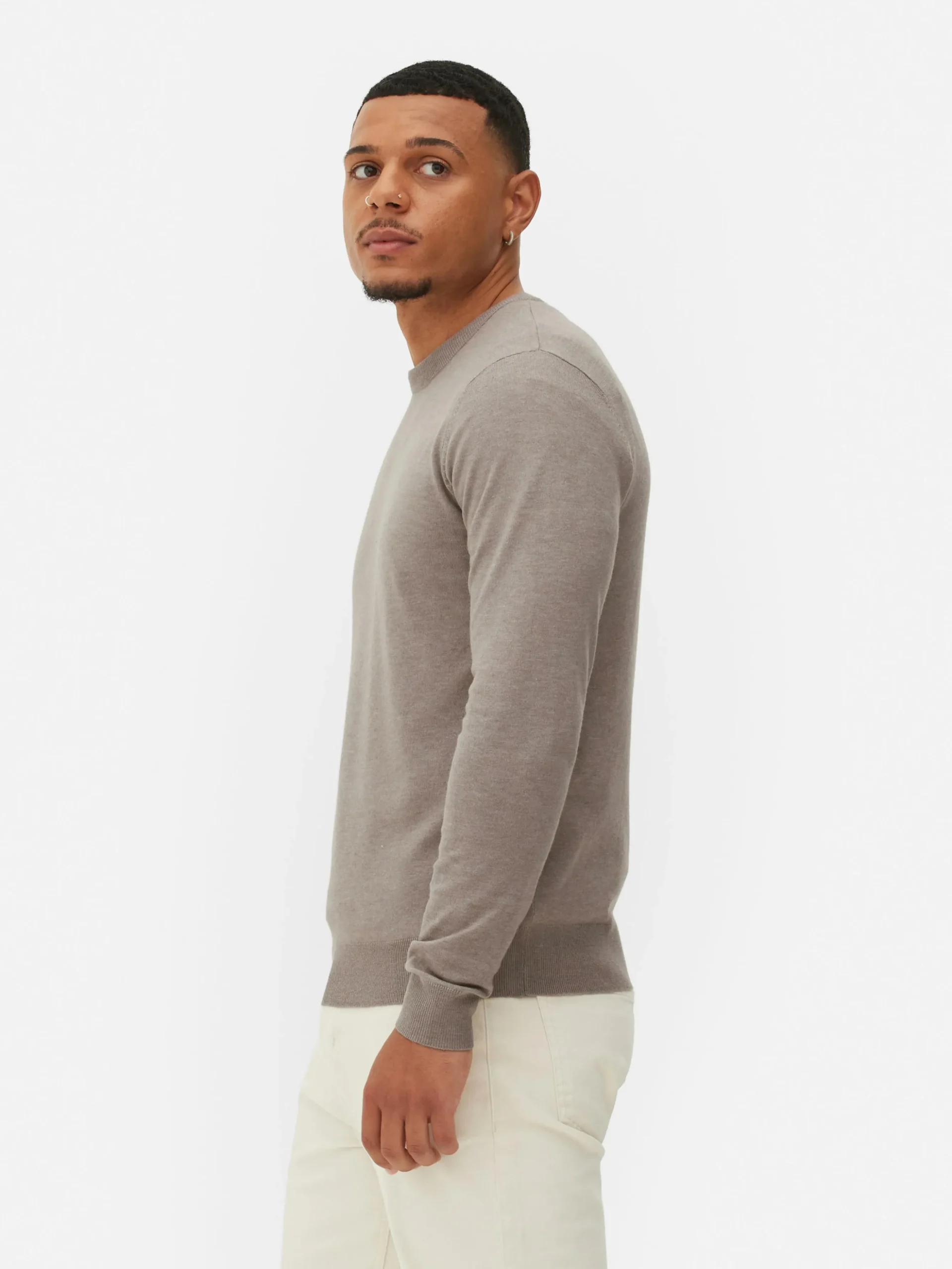 Crew Neck Fine Knit Sweater