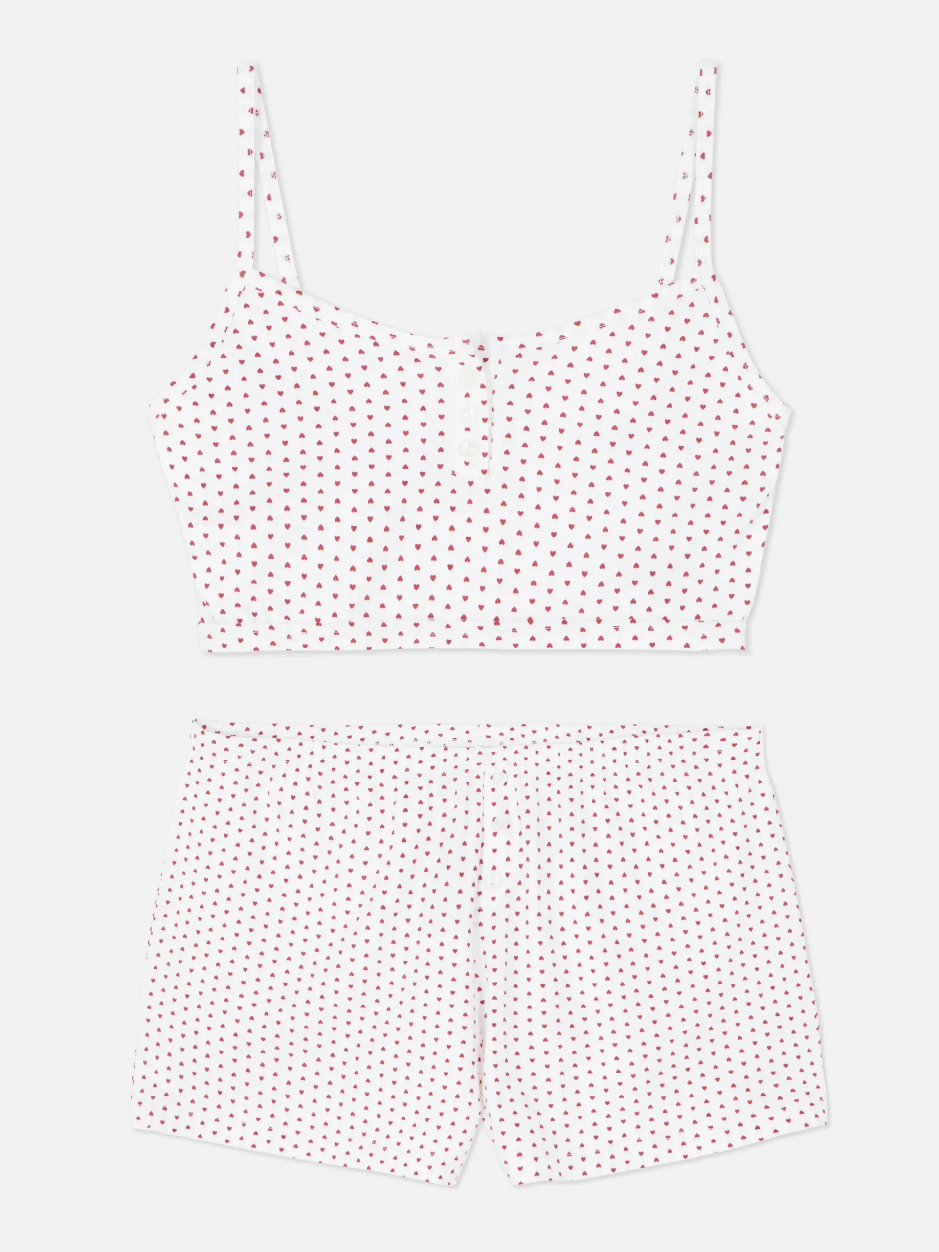 Cropped Cami And Shorts Pajama Set
