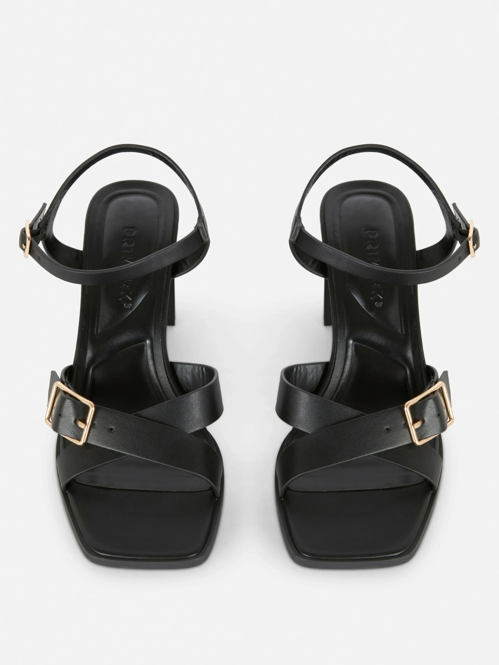 Cross Strap Heeled Sandals