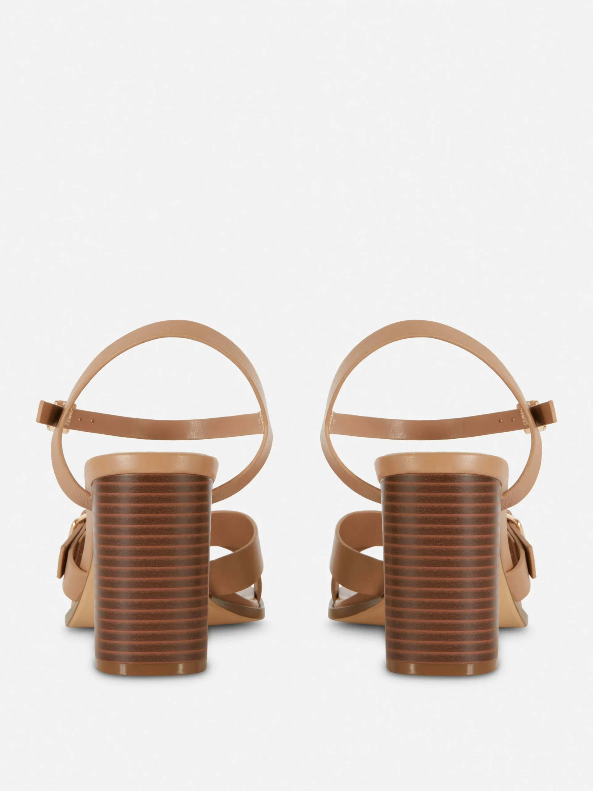 Cross Strap Heeled Sandals