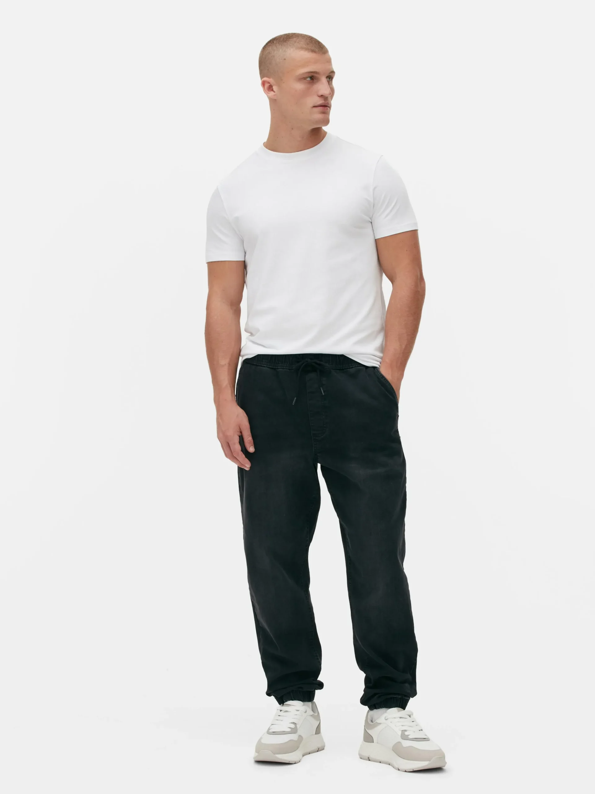 Denim Cuffed Joggers