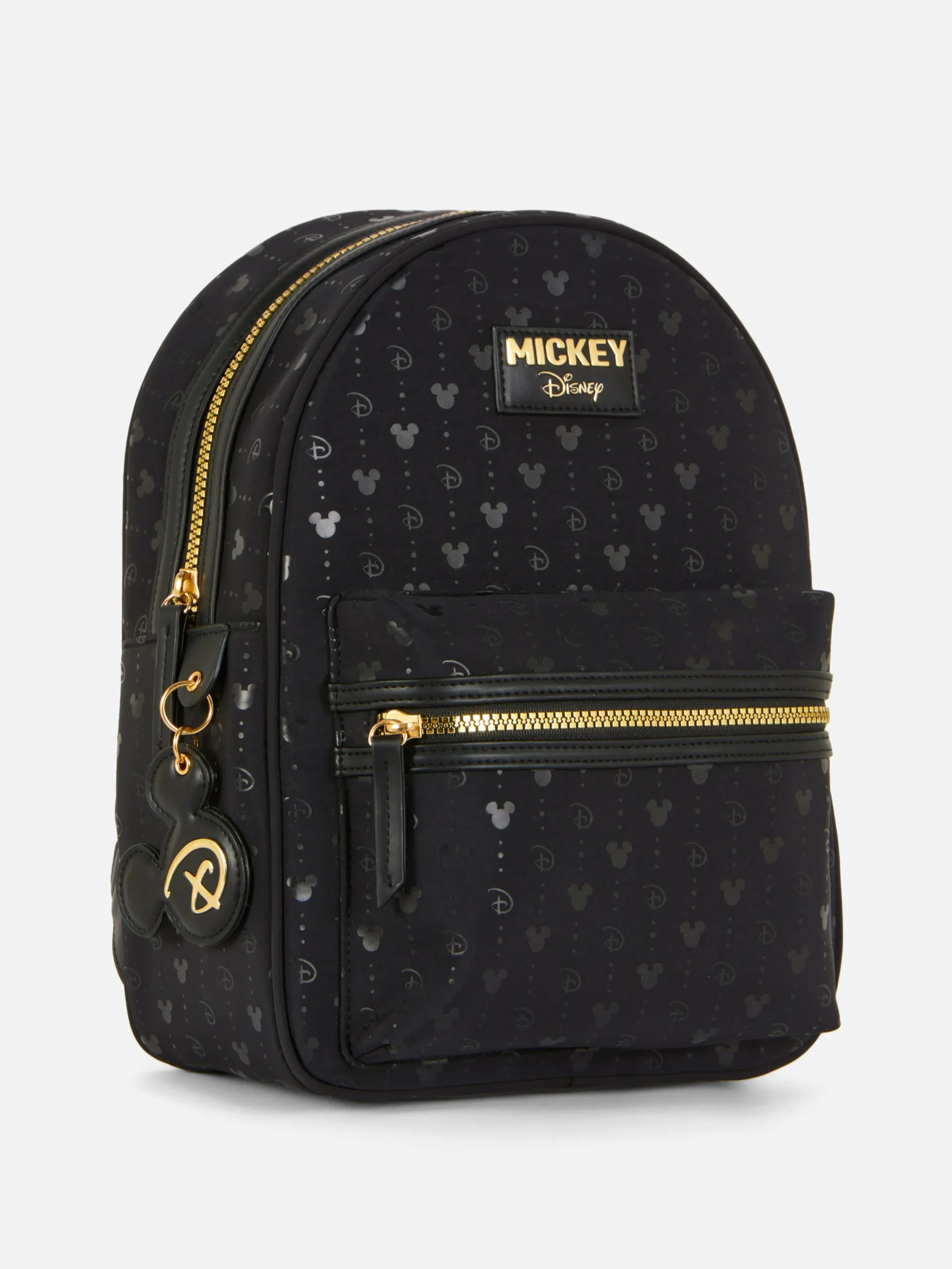 Disney’s Mickey Mouse Gold Tone Monogram Backpack