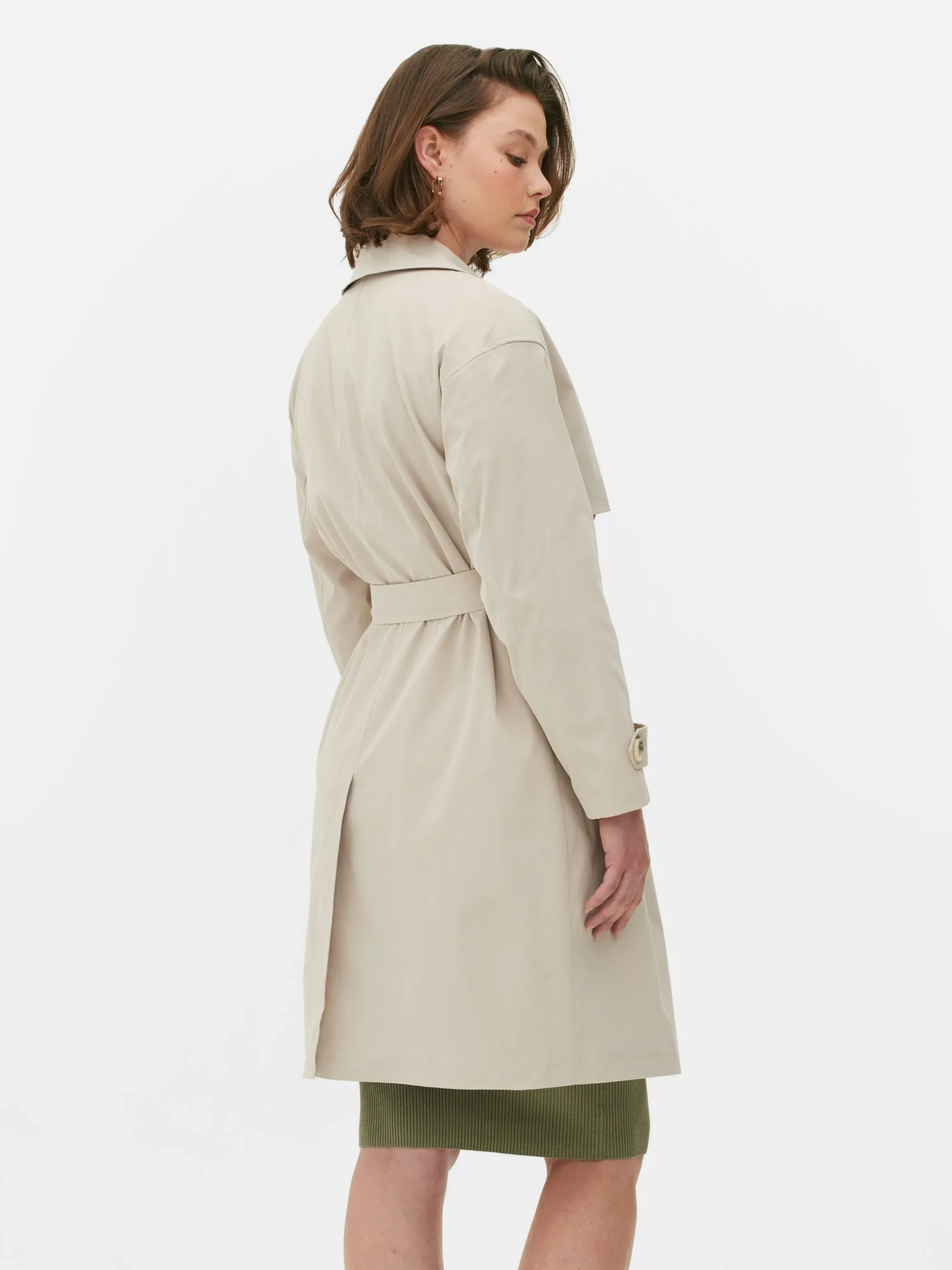 Double-Breasted Belted Trench