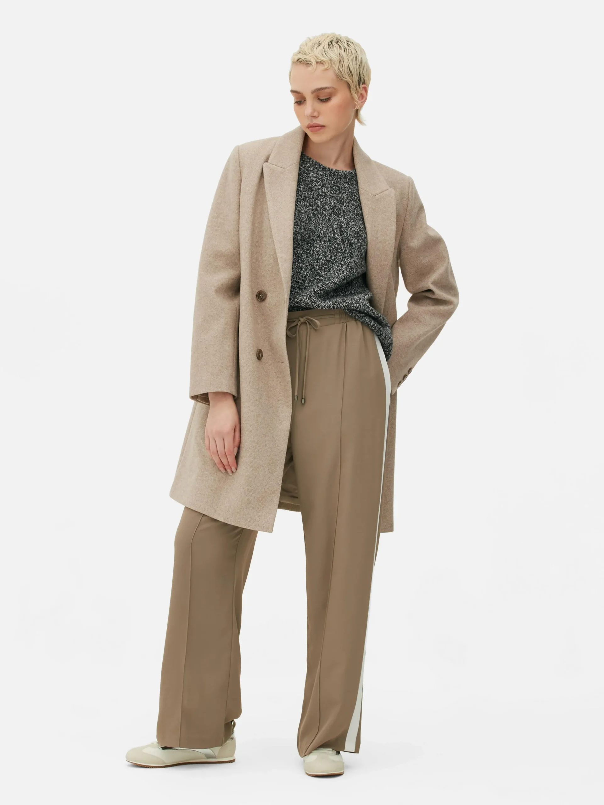 Double-Breasted Twill Coat
