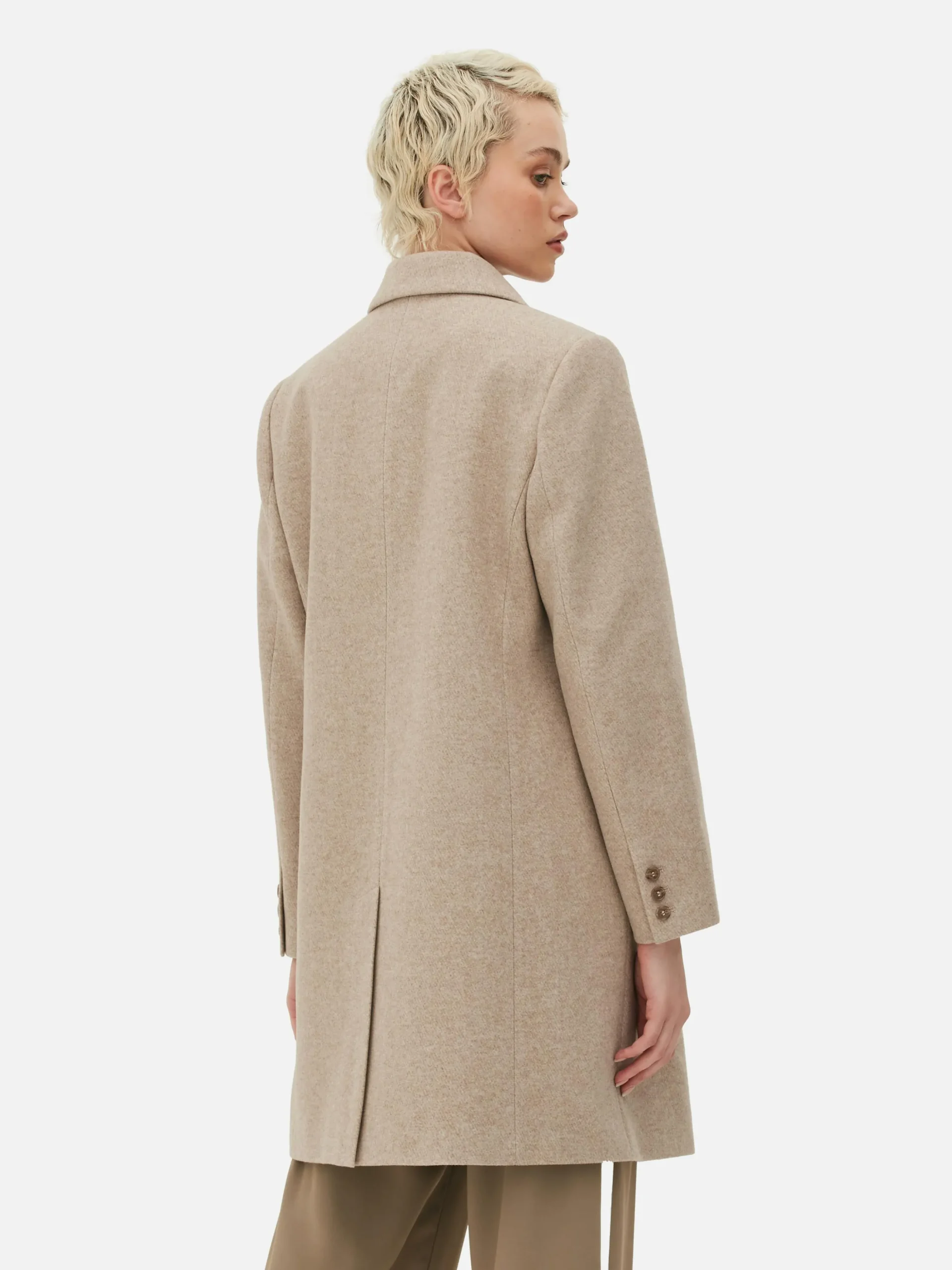 Double-Breasted Twill Coat