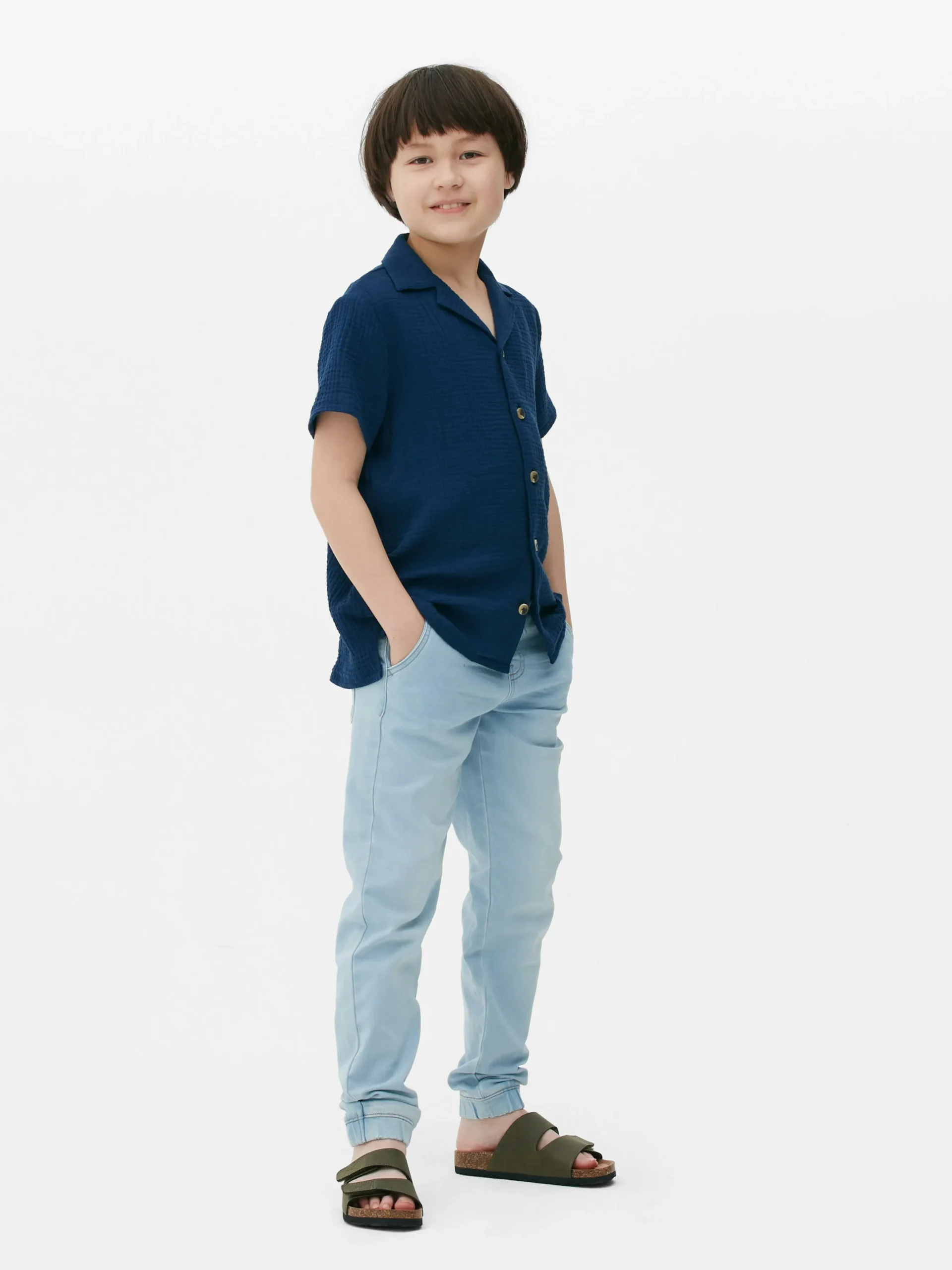 Drawstring Denim Joggers