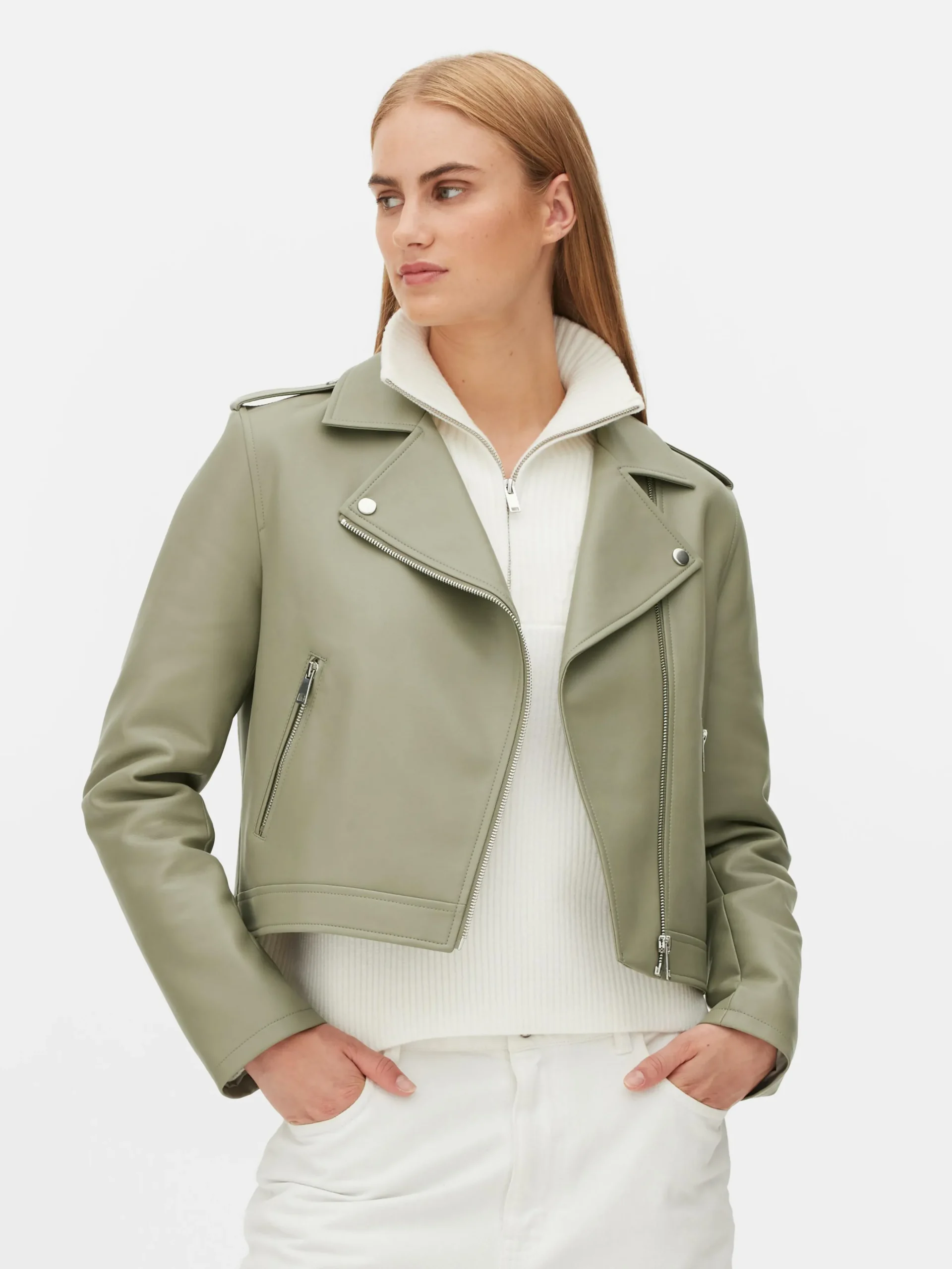 Essential Faux Leather Biker Jacket