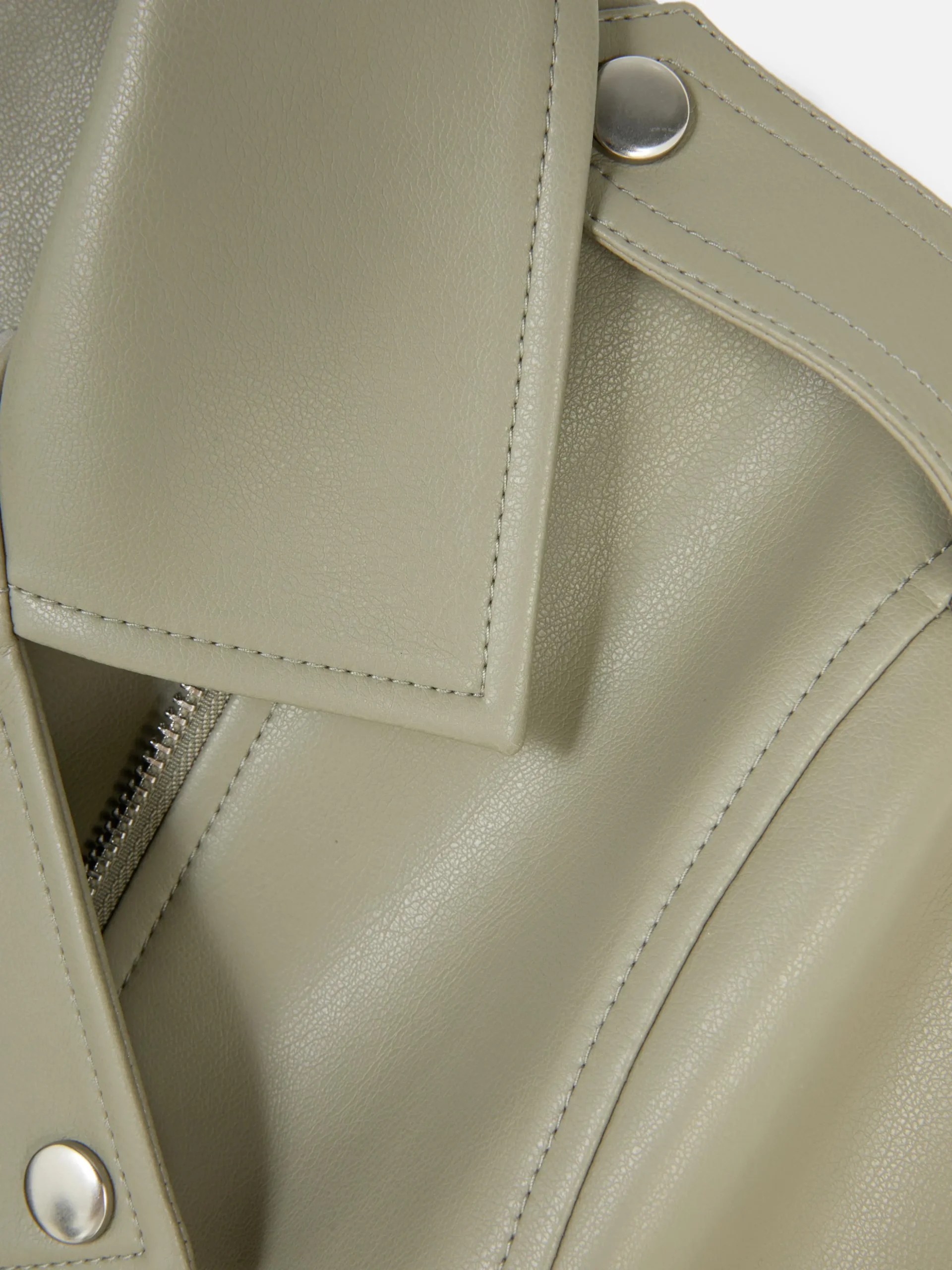 Essential Faux Leather Biker Jacket