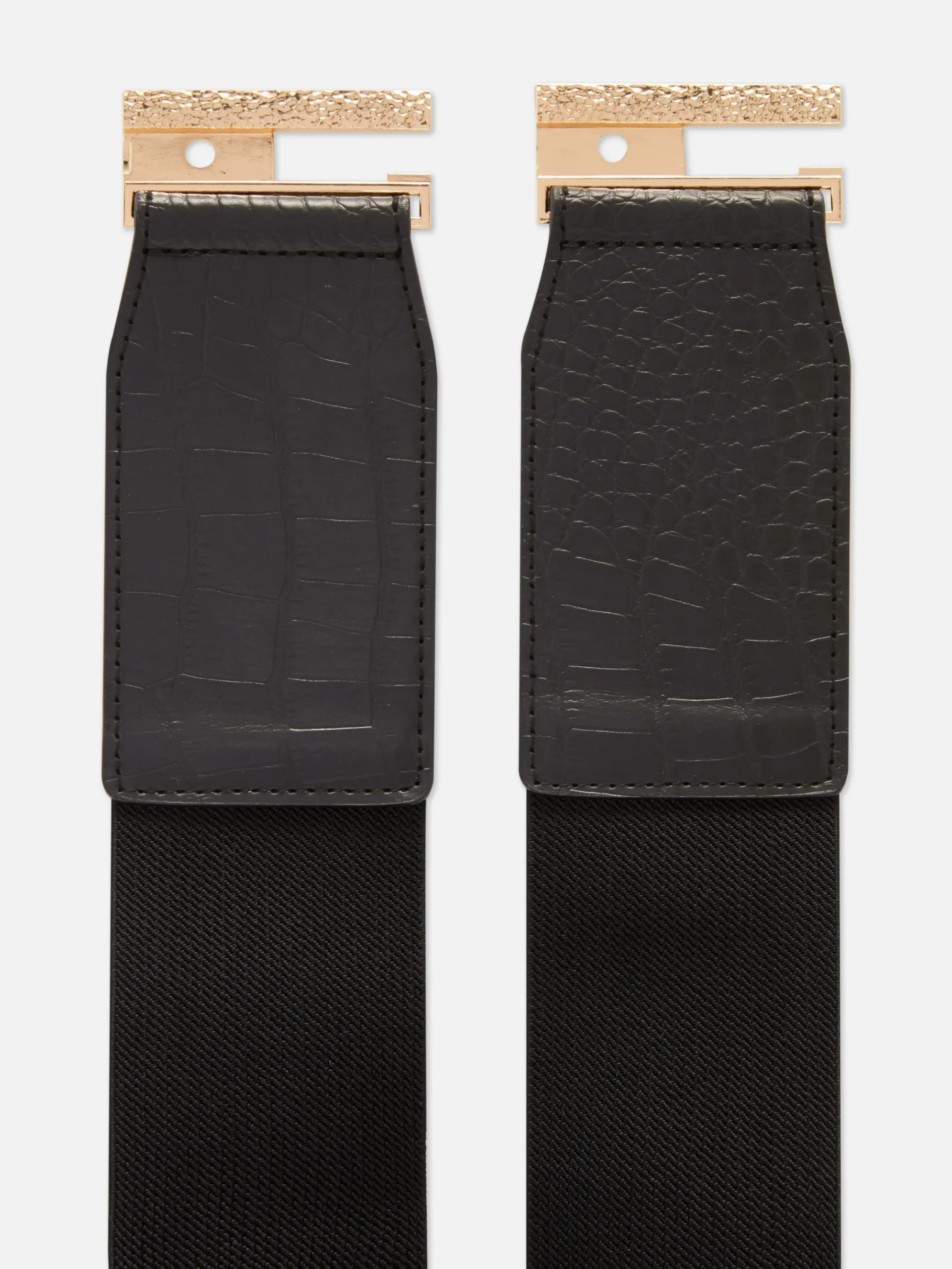 Faux Croc Stretch Belt