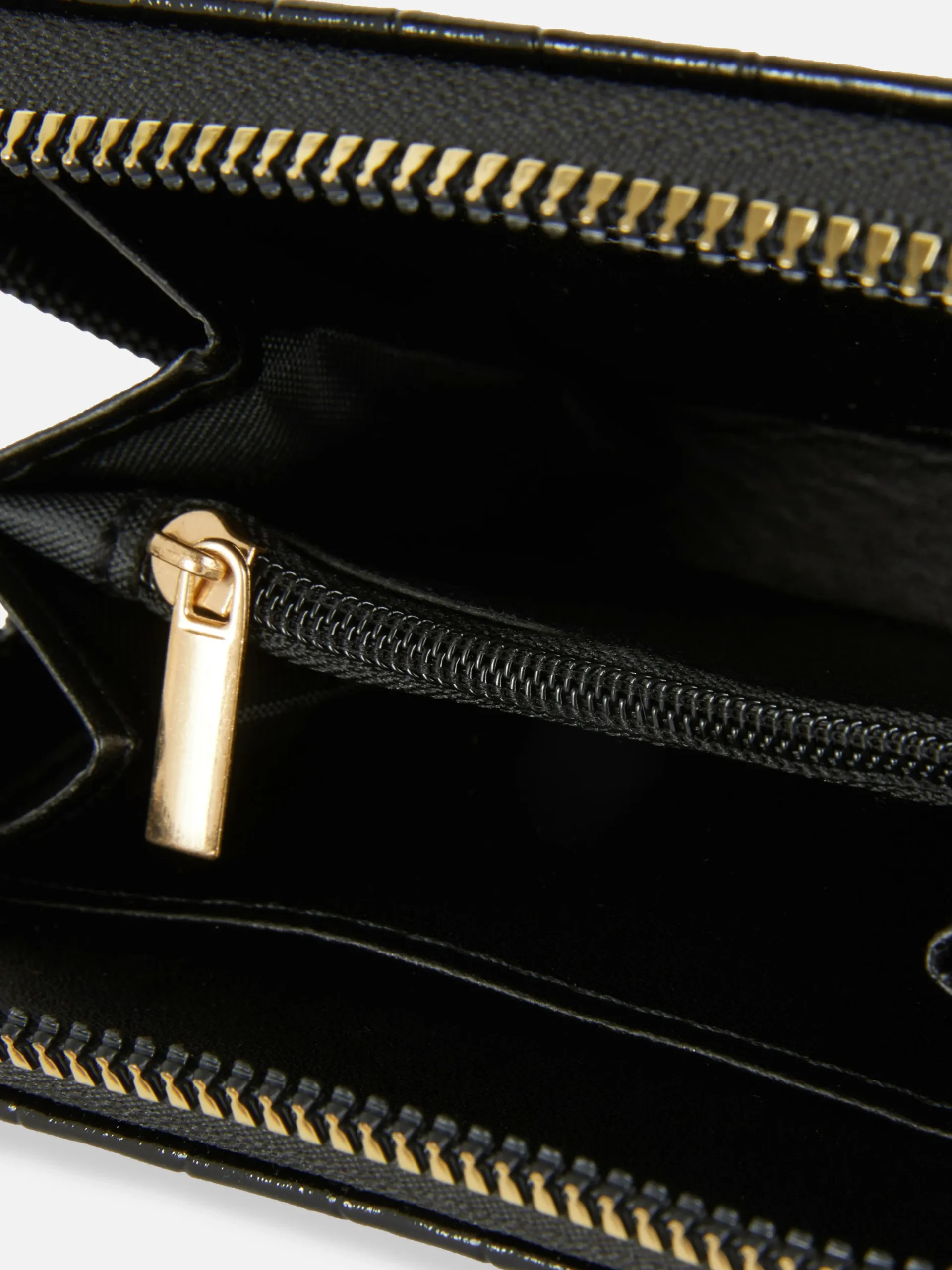 Faux Croc Zip Purse
