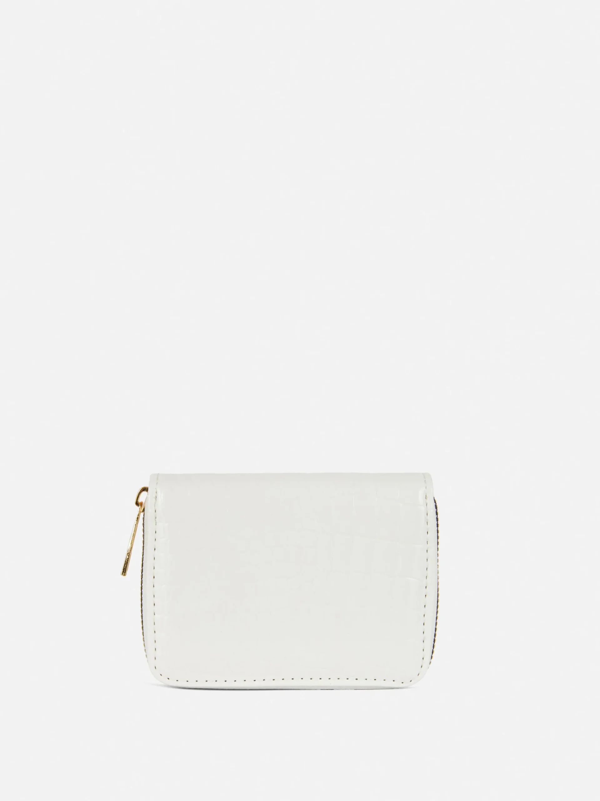 Faux Croc Zip Purse