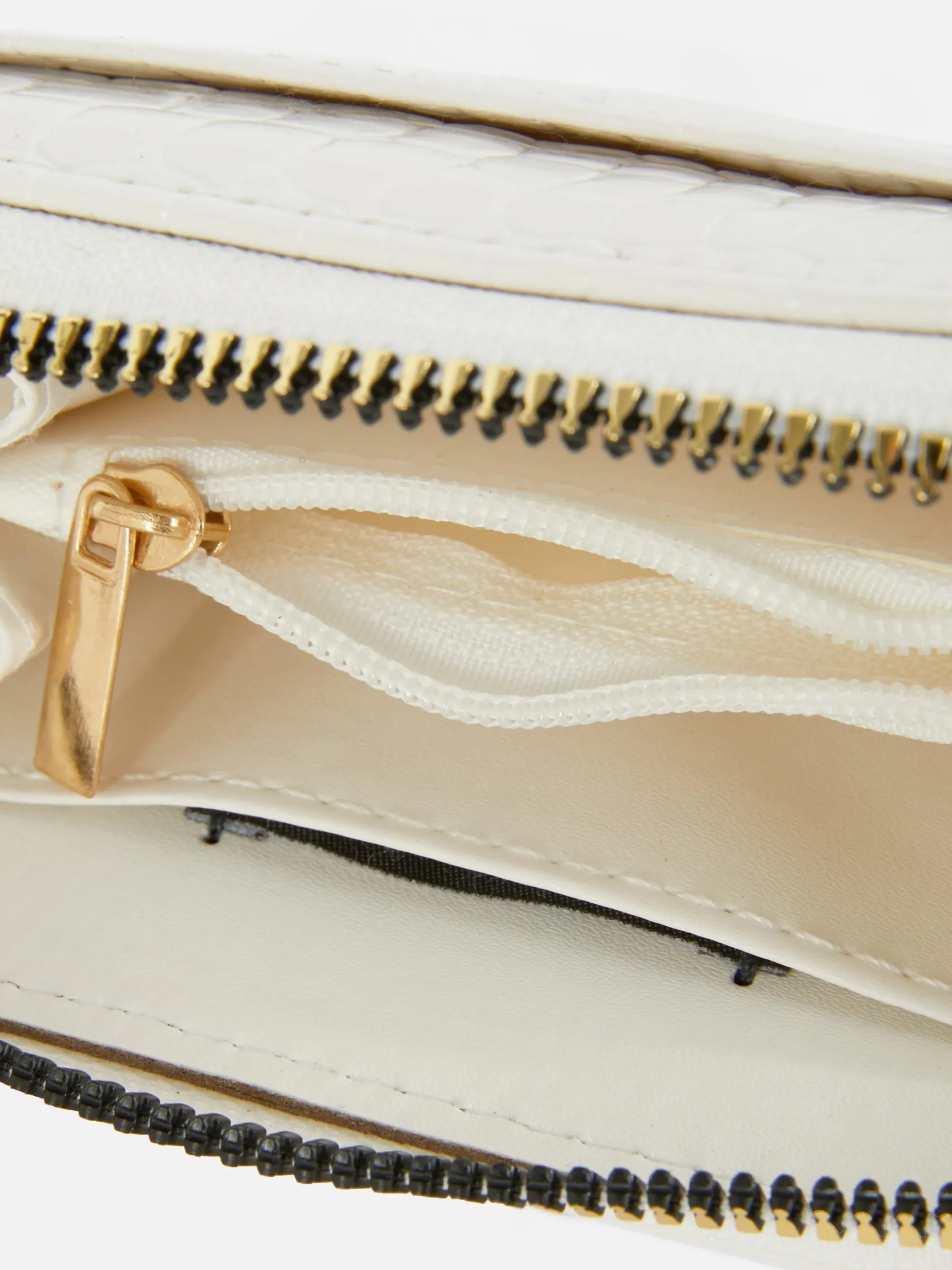 Faux Croc Zip Purse