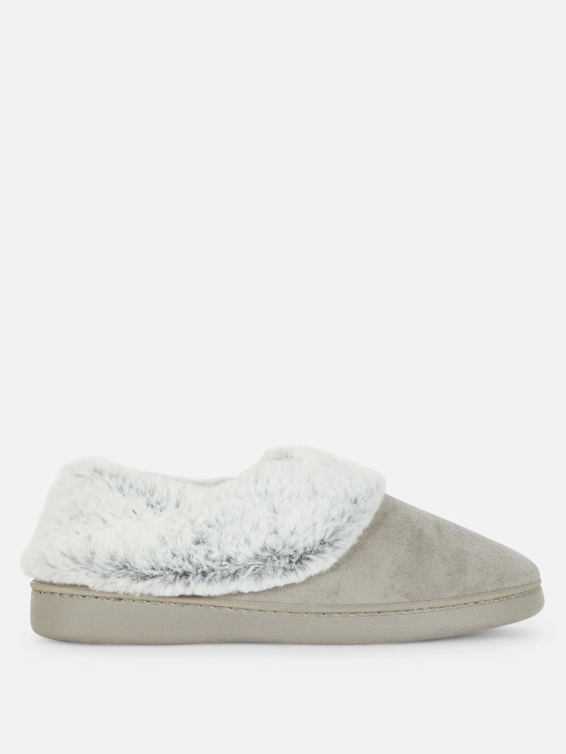 Faux Fur Lined Moccasin Slippers