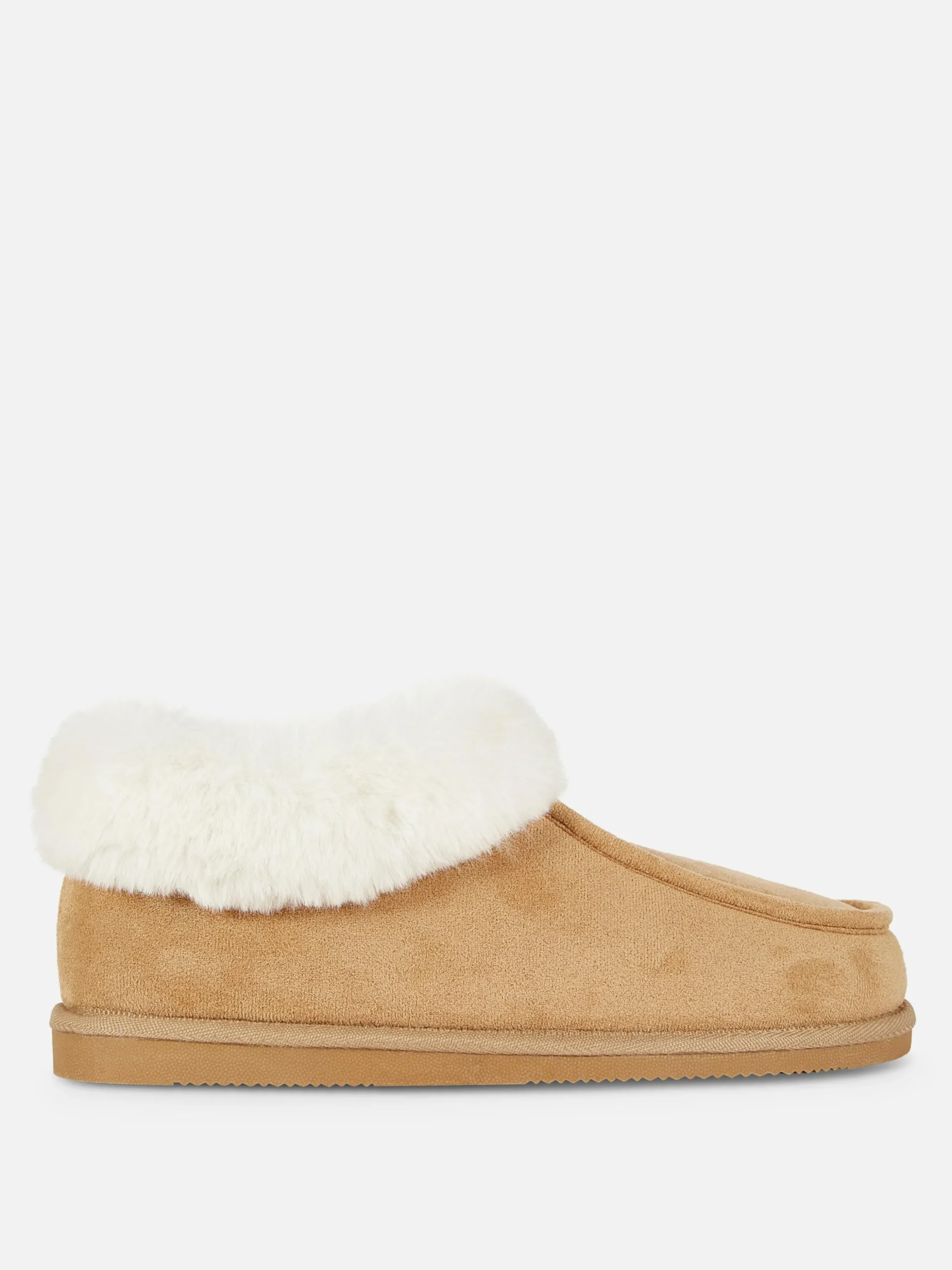 Faux Fur Lined Moccasin Slippers