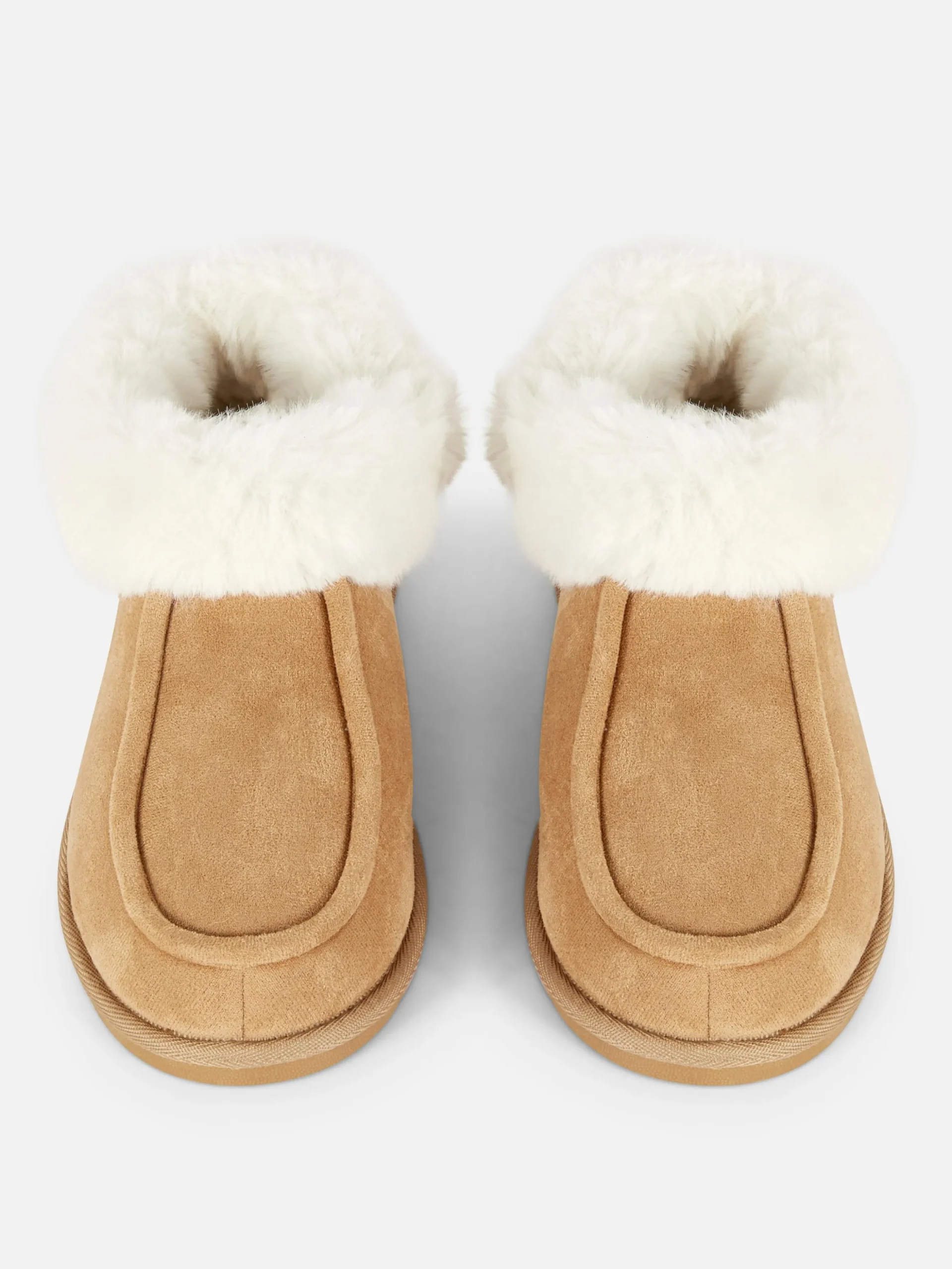 Faux Fur Lined Moccasin Slippers