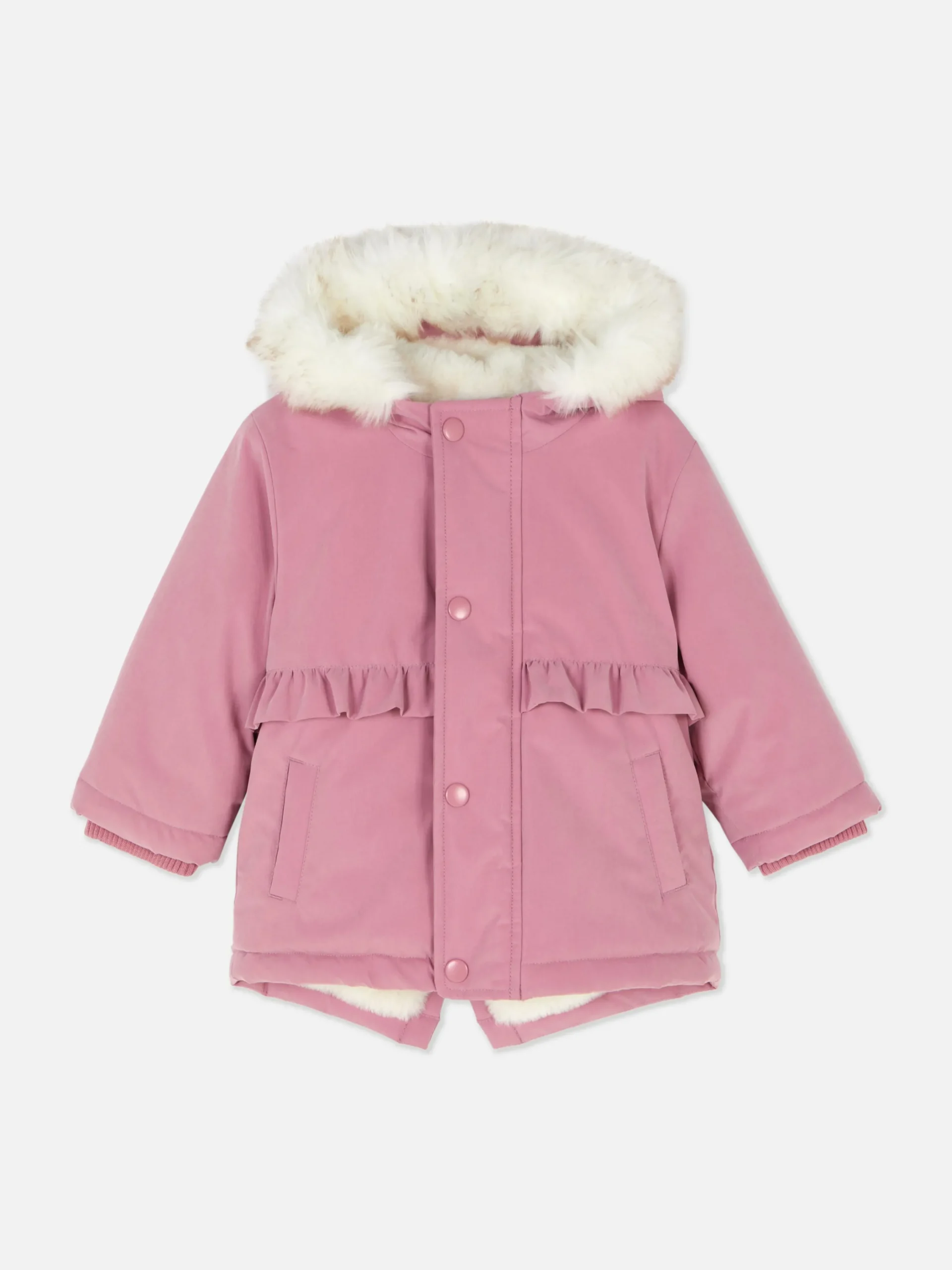Faux Fur Parka Coat