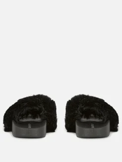Faux Fur Slides