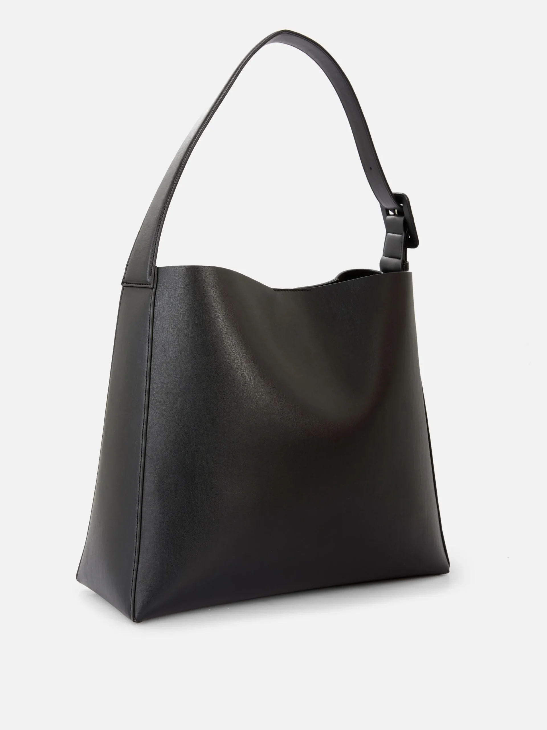 Faux Leather Bucket Tote