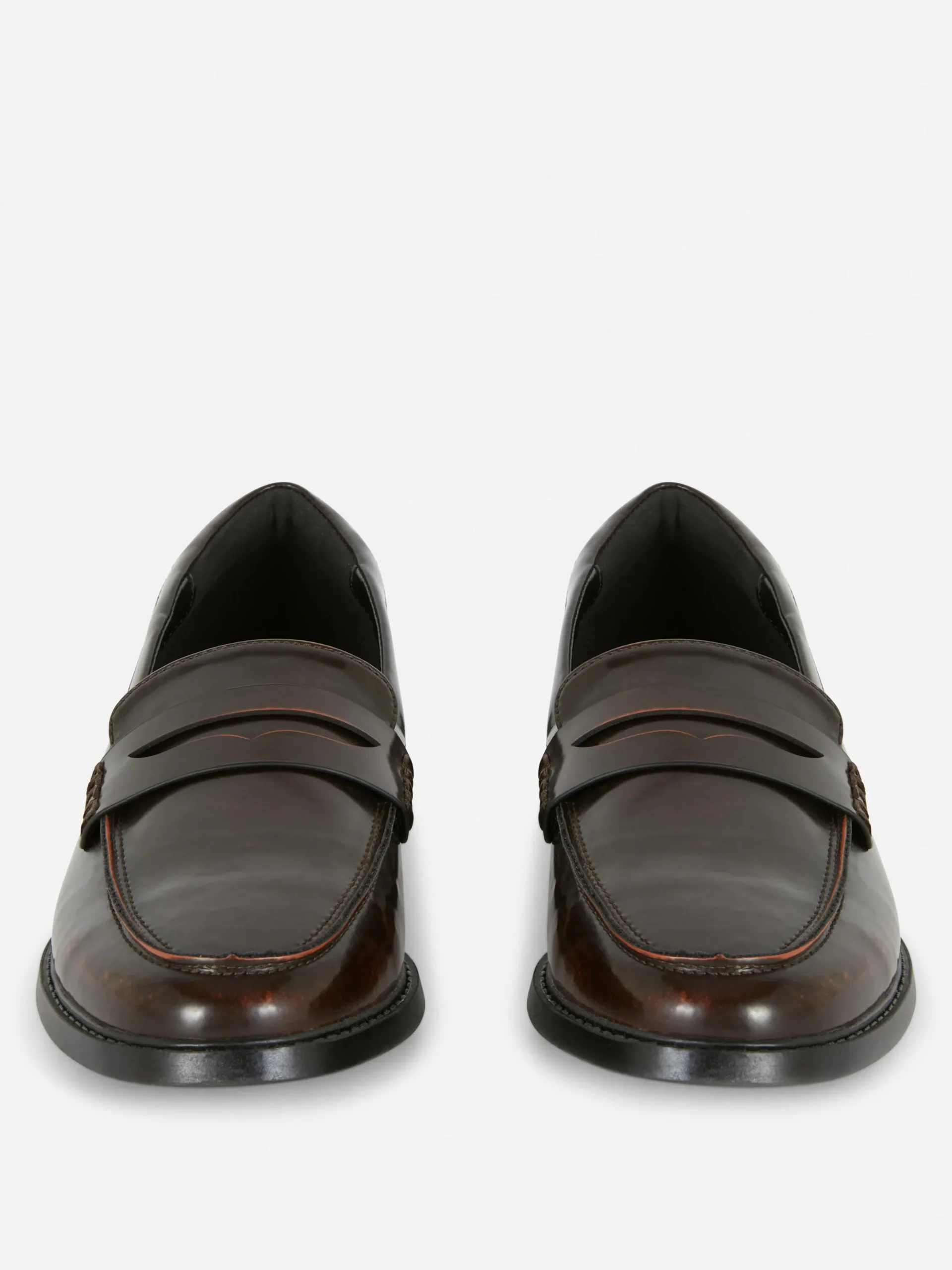 Faux Leather Penny Loafers