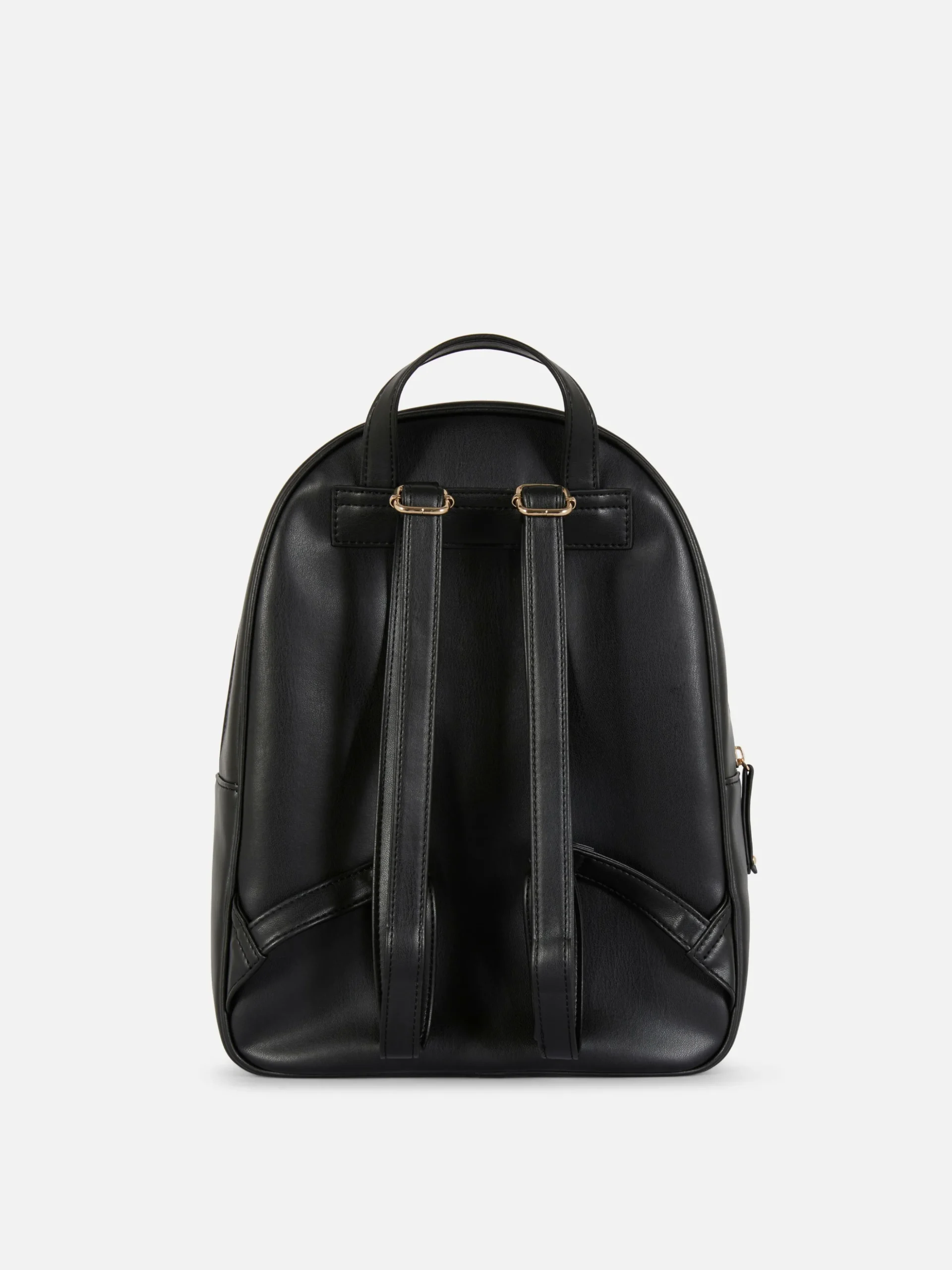 Faux Leather Quilted Backpack