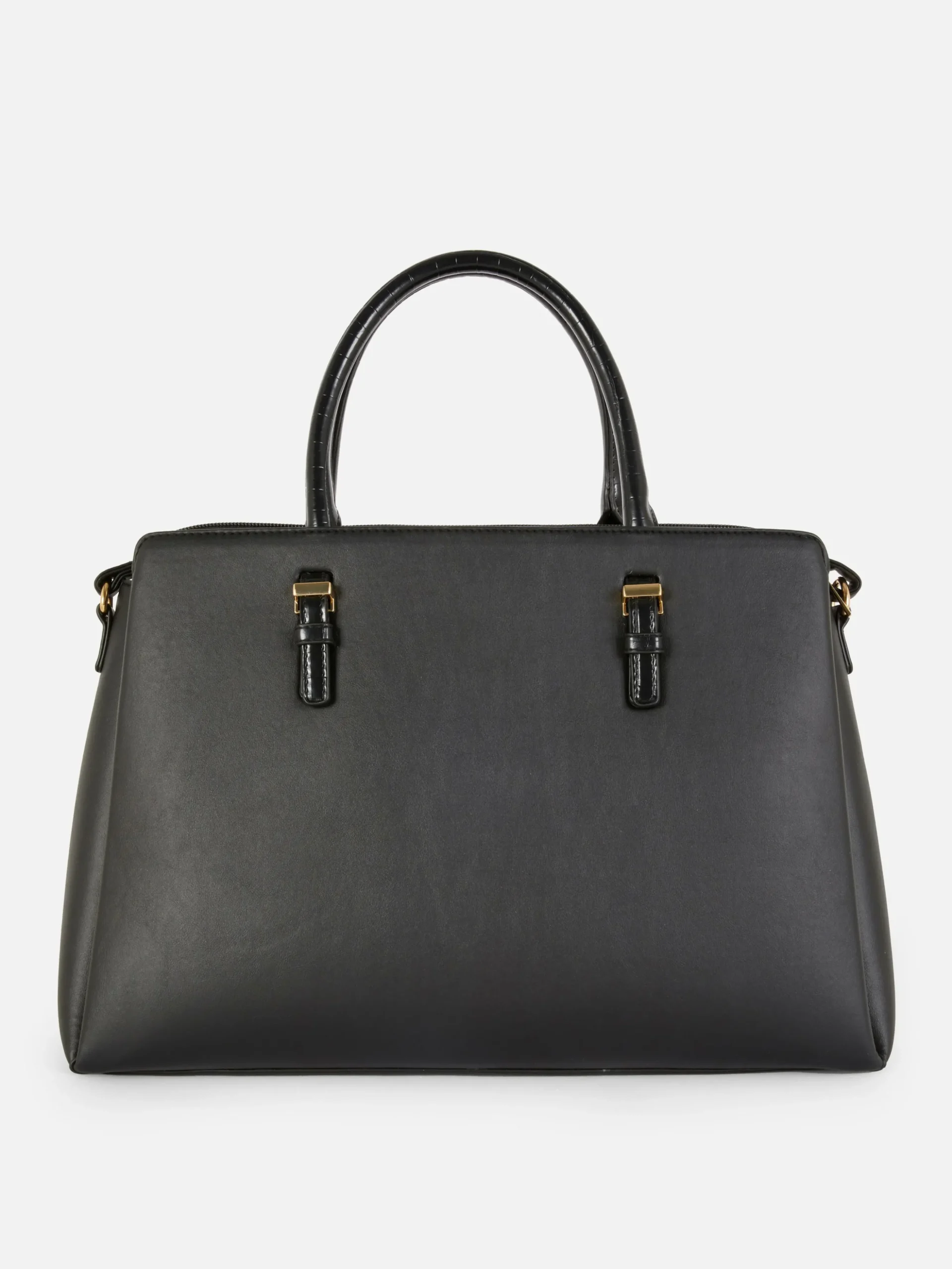 Faux Leather Removable Pouch Tote
