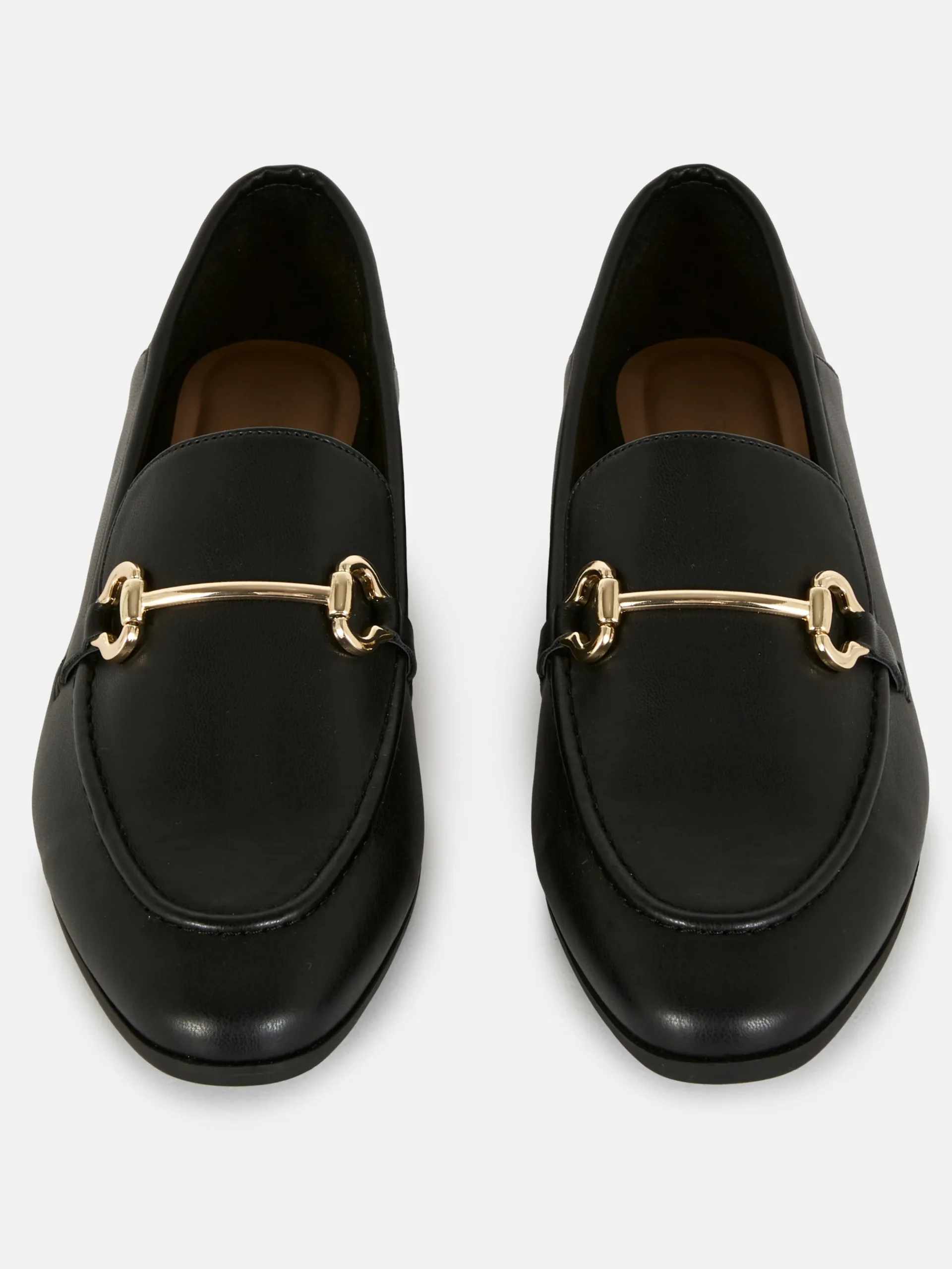 Faux Leather Snaffle Loafers
