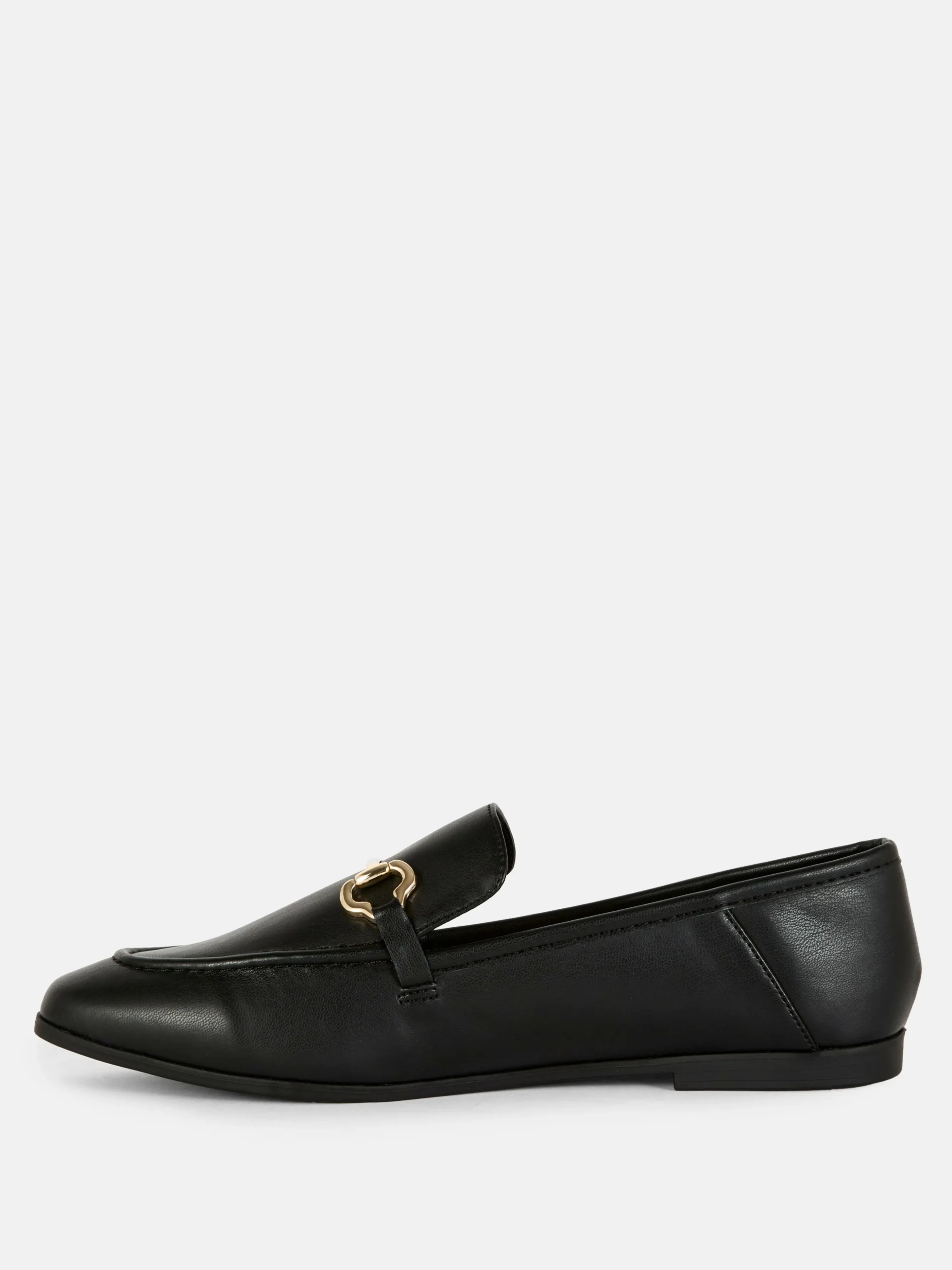 Faux Leather Snaffle Loafers