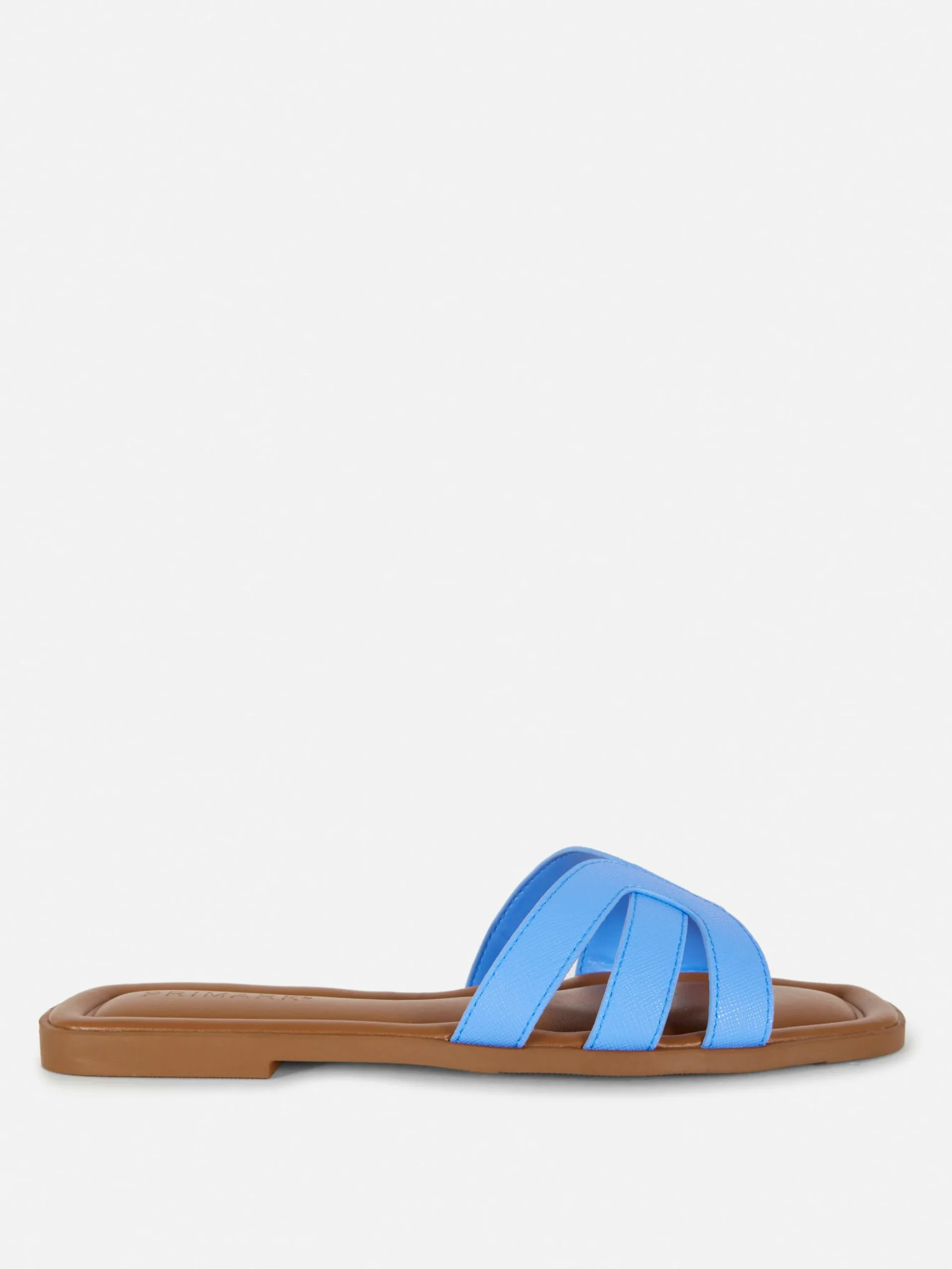 Faux Leather Strappy Mules