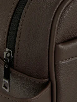 Faux Leather Wash Bag