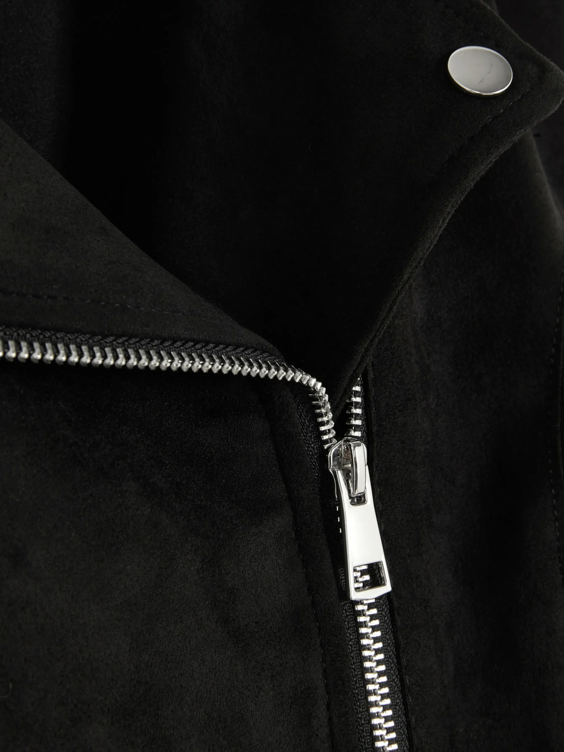 Faux Suede Biker Jacket