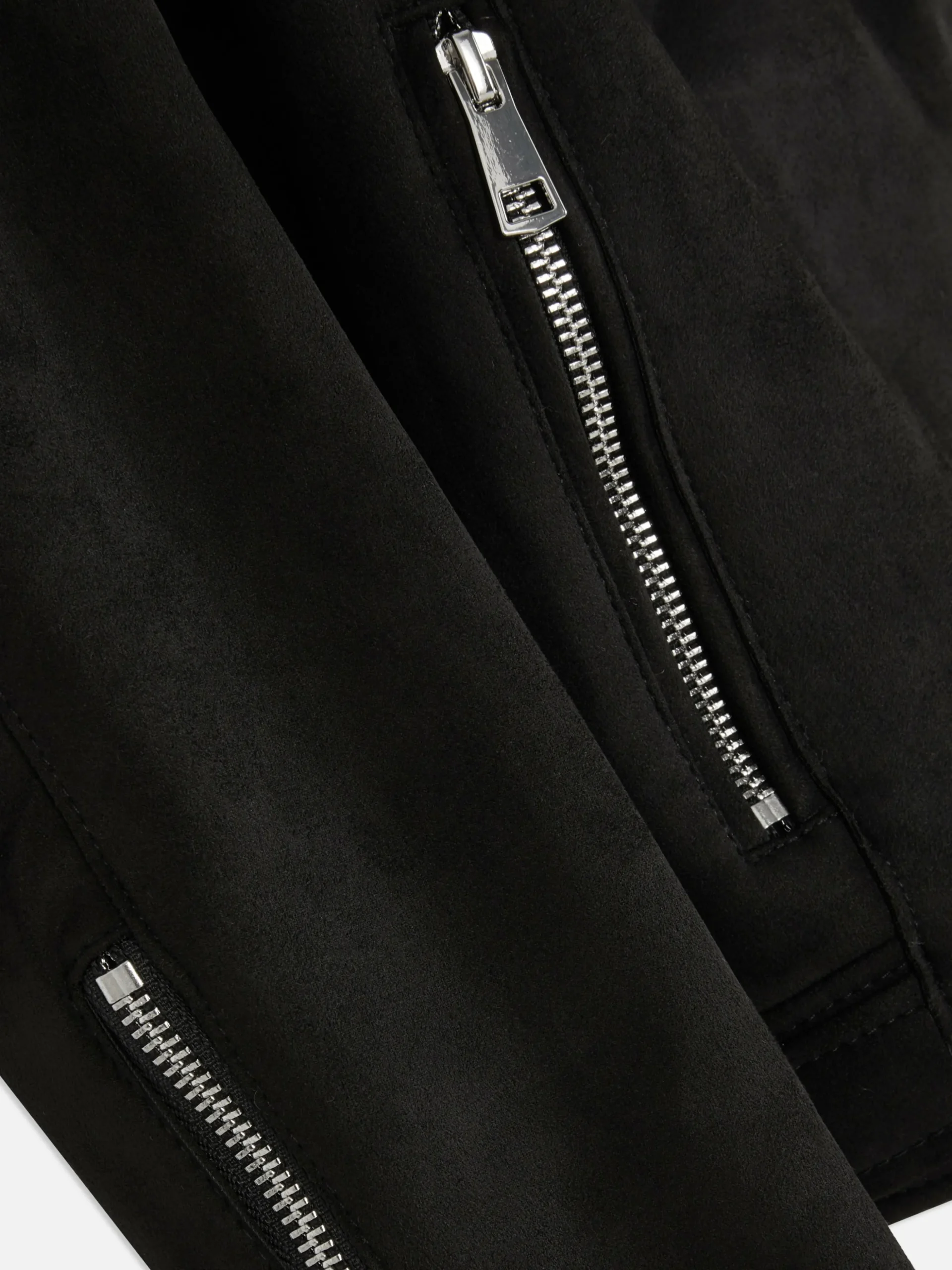 Faux Suede Biker Jacket
